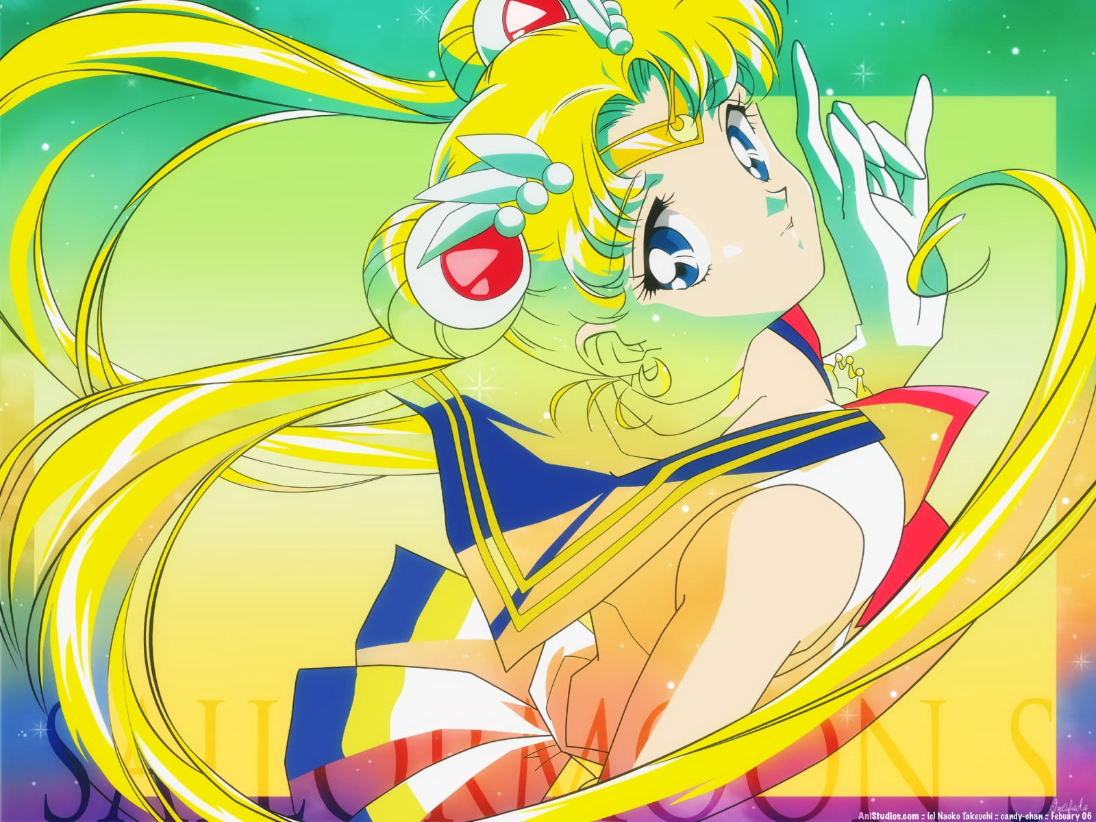 illustration, sailor, outdoors, yellow, moon, day, representation, music, multi colored, art and craft, human representation, creativity, sailor moon tsukino usagi, HD Wallpaper