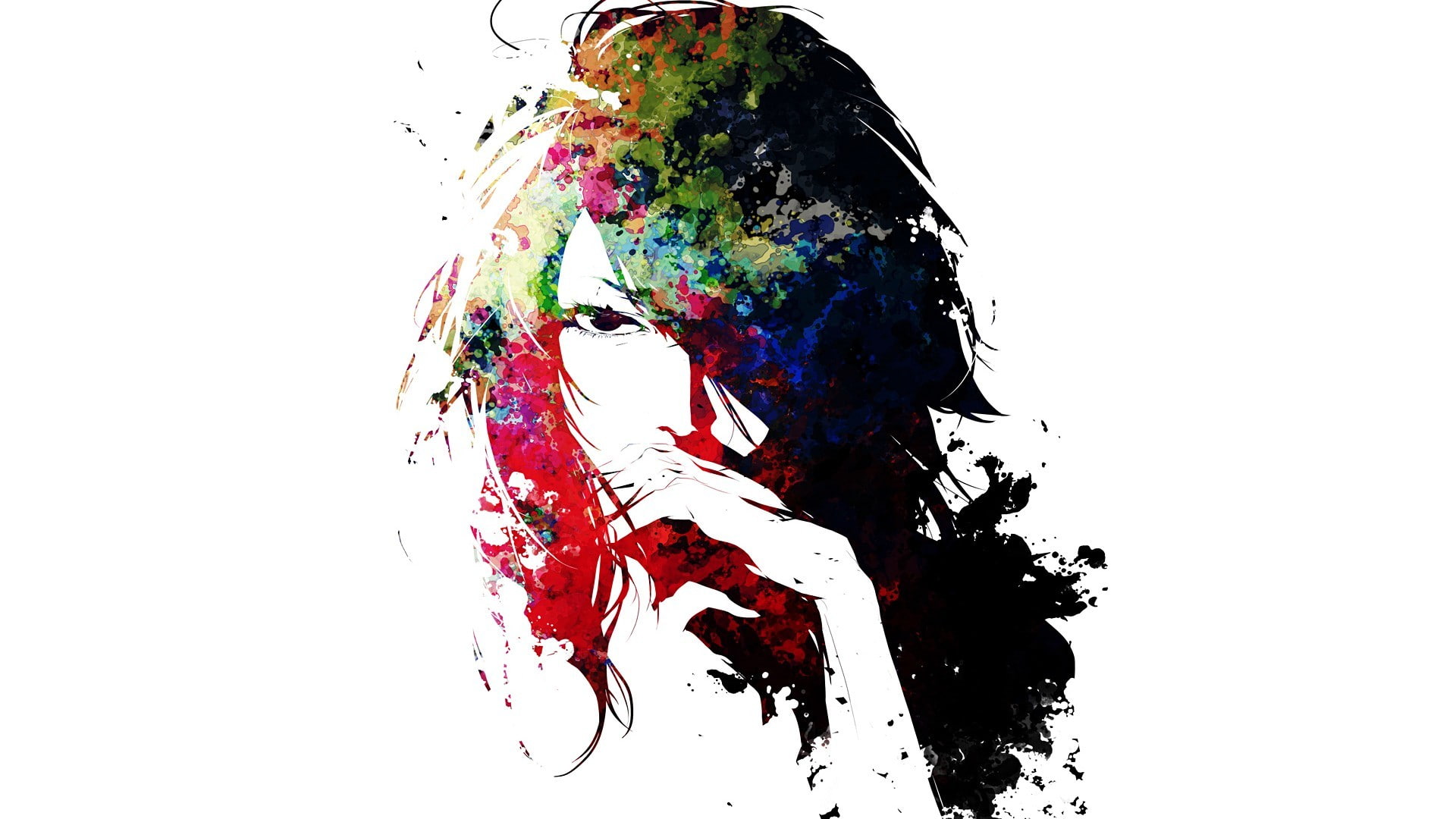 black color, paintings, studio shot, blob, pattern, drawing, selective coloring, multi colored, craft, no people, cut out, watercolor paints, still life, HD Wallpaper