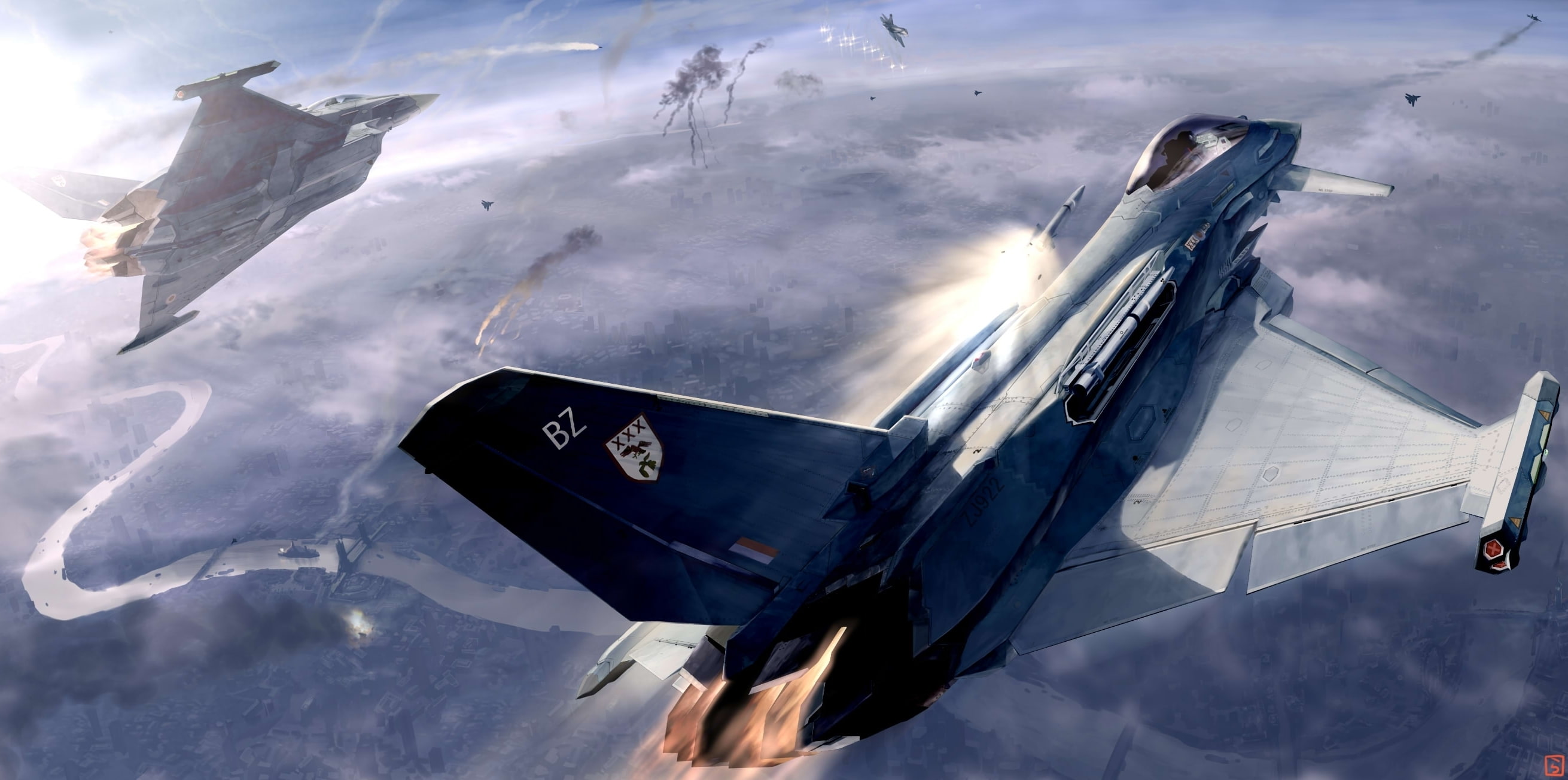 aircraft, fighter, weapon, 2K, game, ace, missile, battle, military, plane, airplane, jet, combat, HD Wallpaper