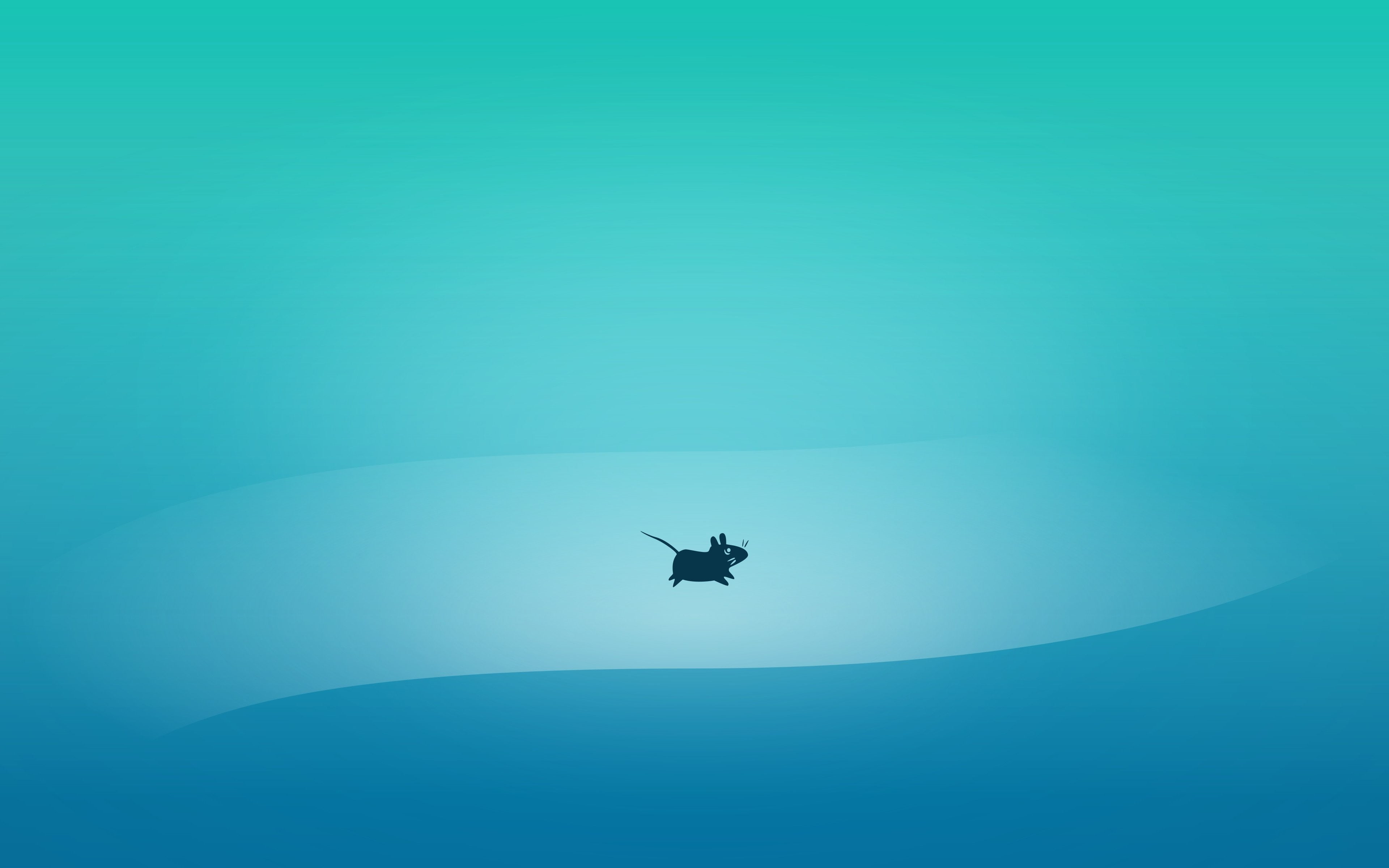 mice, blue, 4K, minimalism, Xfce, HD Wallpaper