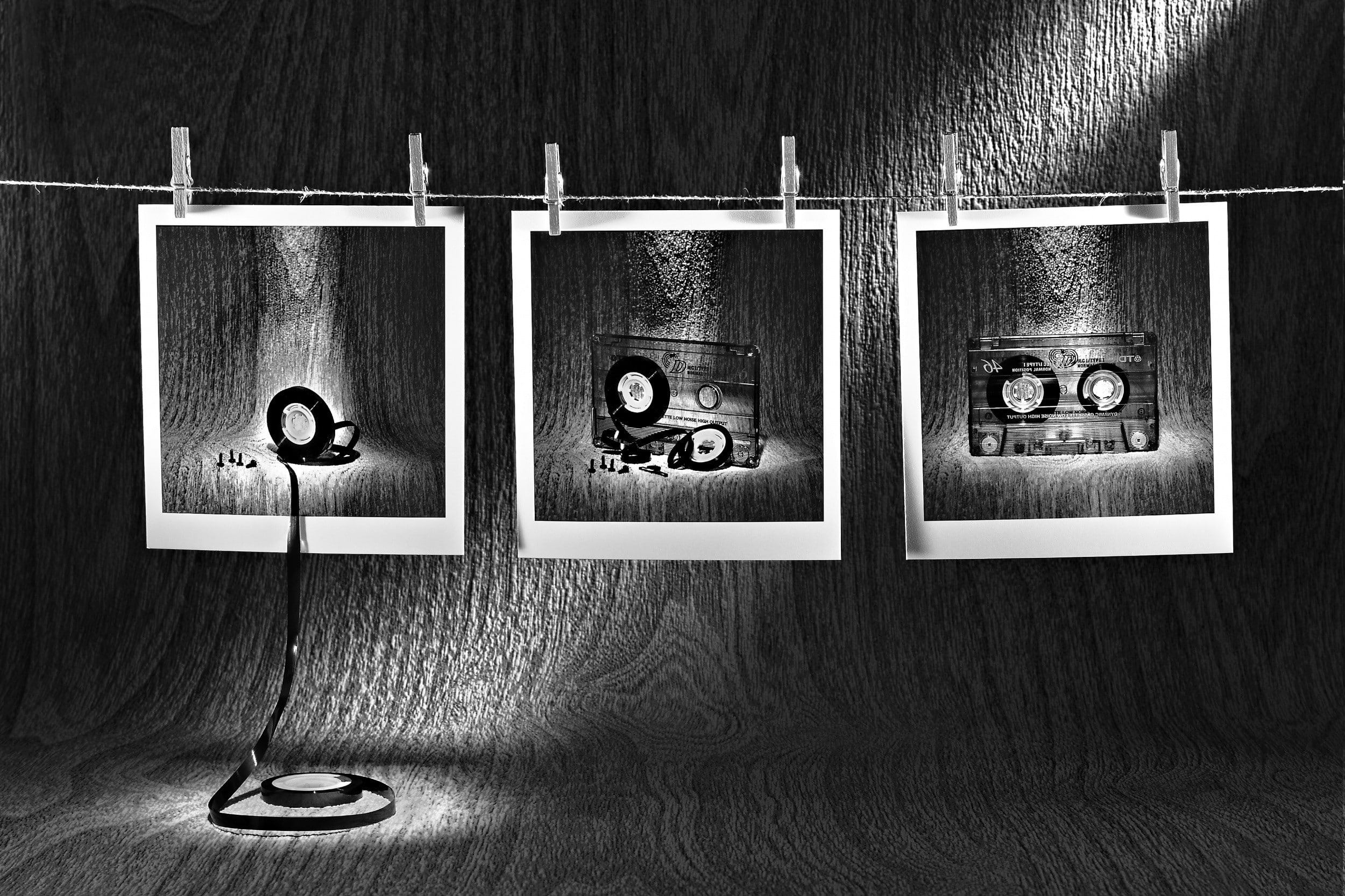 table, human representation, technology, side by side, artwork, wood - material, in a row, wood, 1080P, hanging, group of objects, Optical Illusion, representation, HD Wallpaper