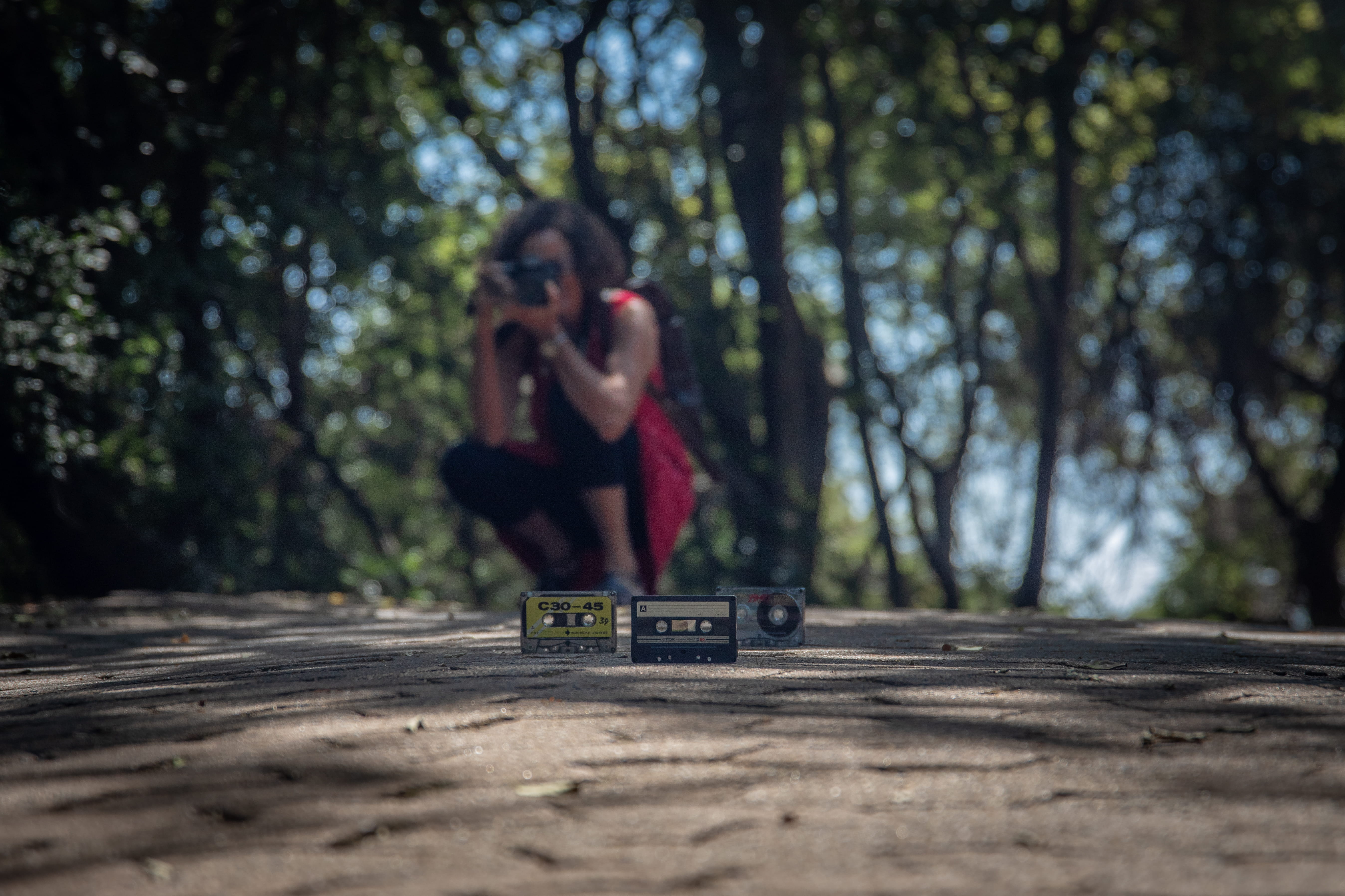 object, park, trees, one person, land, selective focus, blurred background, technology, young, plant, taking photo, young adult, activity, person, adult, HD Wallpaper