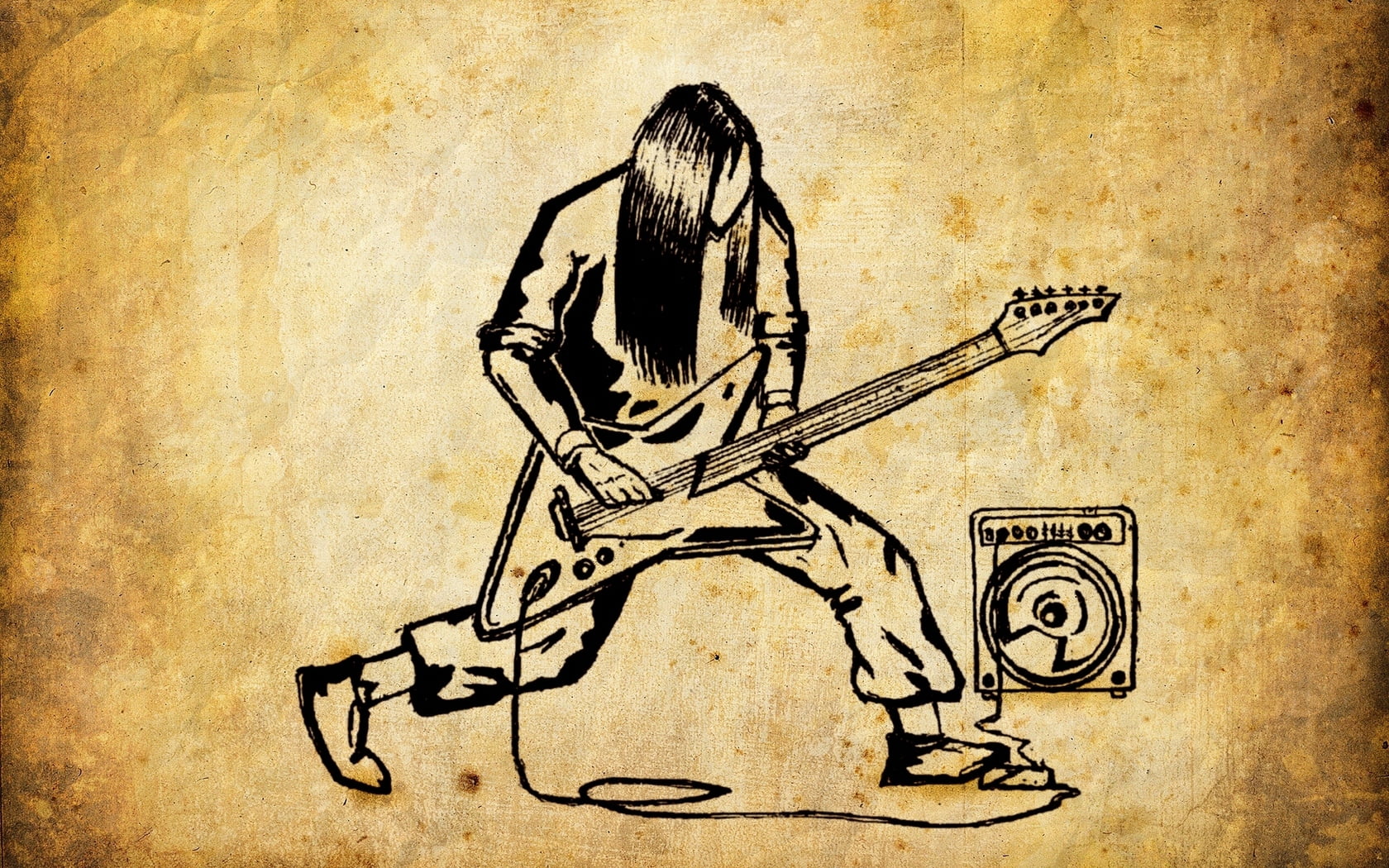 guitar, metal, textured, men, architecture, women, textured effect, clothing, illustration, creativity, person, representation, people, indoors, guitarist, HD Wallpaper