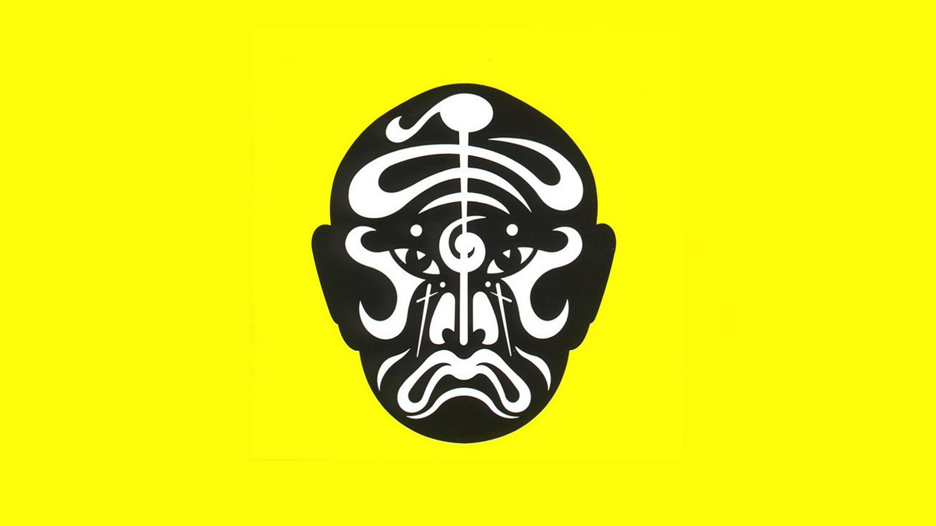 Jean Michel Jarre, electronic music, yellow background, minimalism, face, logo, music, 1080P, HD Wallpaper