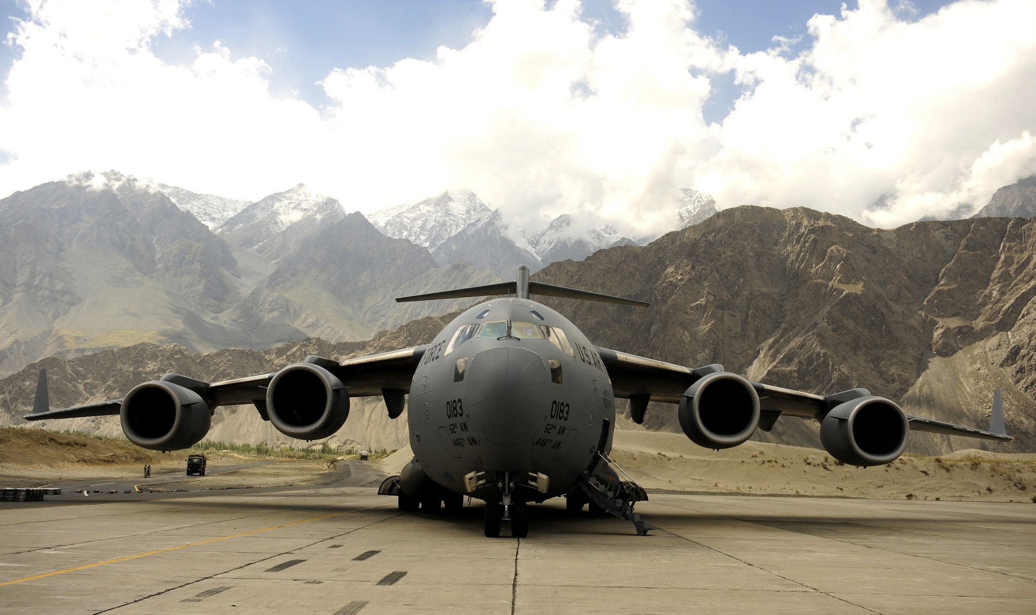 hd, afghanistan, 1080P, globemaster, c, Military, aircraft, art, x, HD Wallpaper