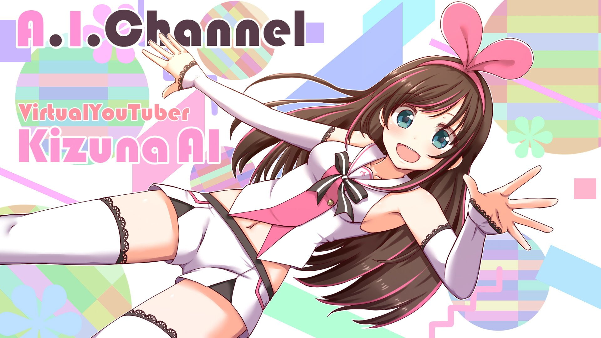 1080P, Anime, AI Channel, Kizuna AI, HD Wallpaper