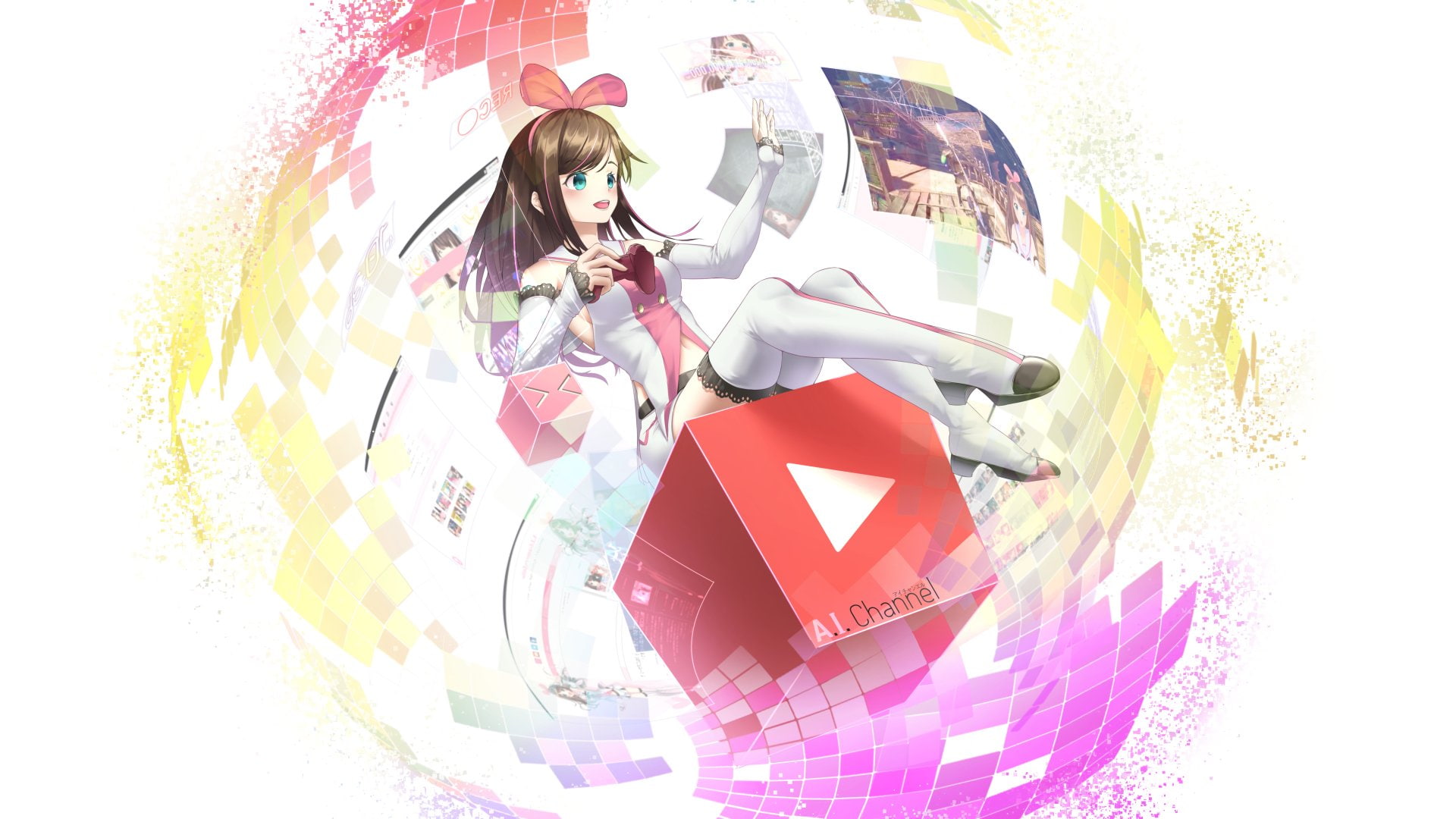 Kizuna AI, Anime, AI Channel, 1080P, HD Wallpaper
