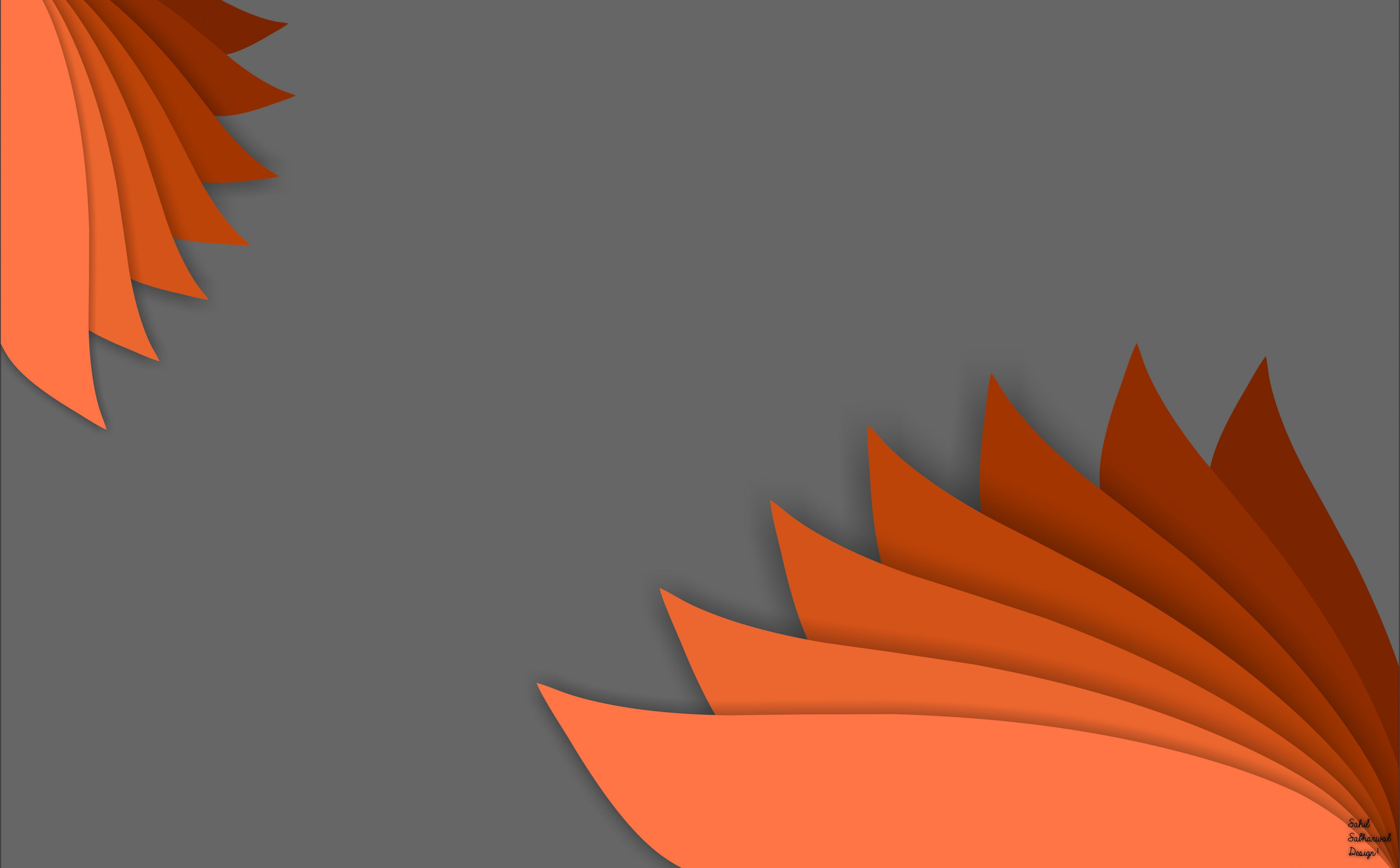 2015, 5K, orange, indoors, creativity, craft, pattern, no people, studio shot, flower, orangegrey, red, sky, decoration, art and craft, paper, close-up, HD Wallpaper