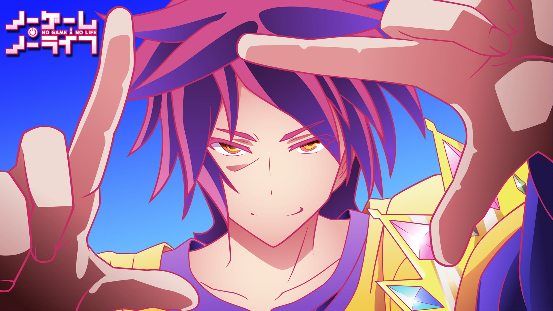 multi colored, Sora (No Game No Life), character, representation, haired, creativity, day, illuminated, anime boys, human face, human representation, headshot, HD Wallpaper