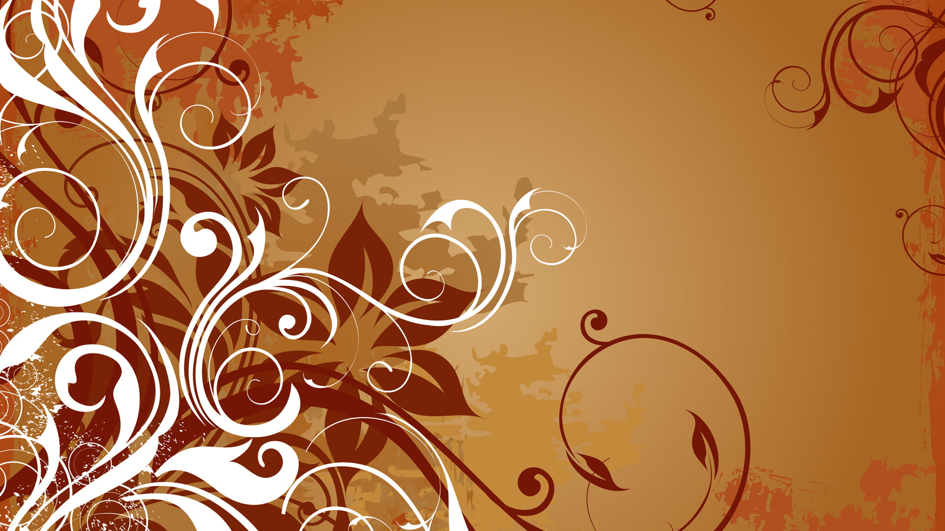 digital art, floral, grunge, vector graphics, 1080P, HD Wallpaper