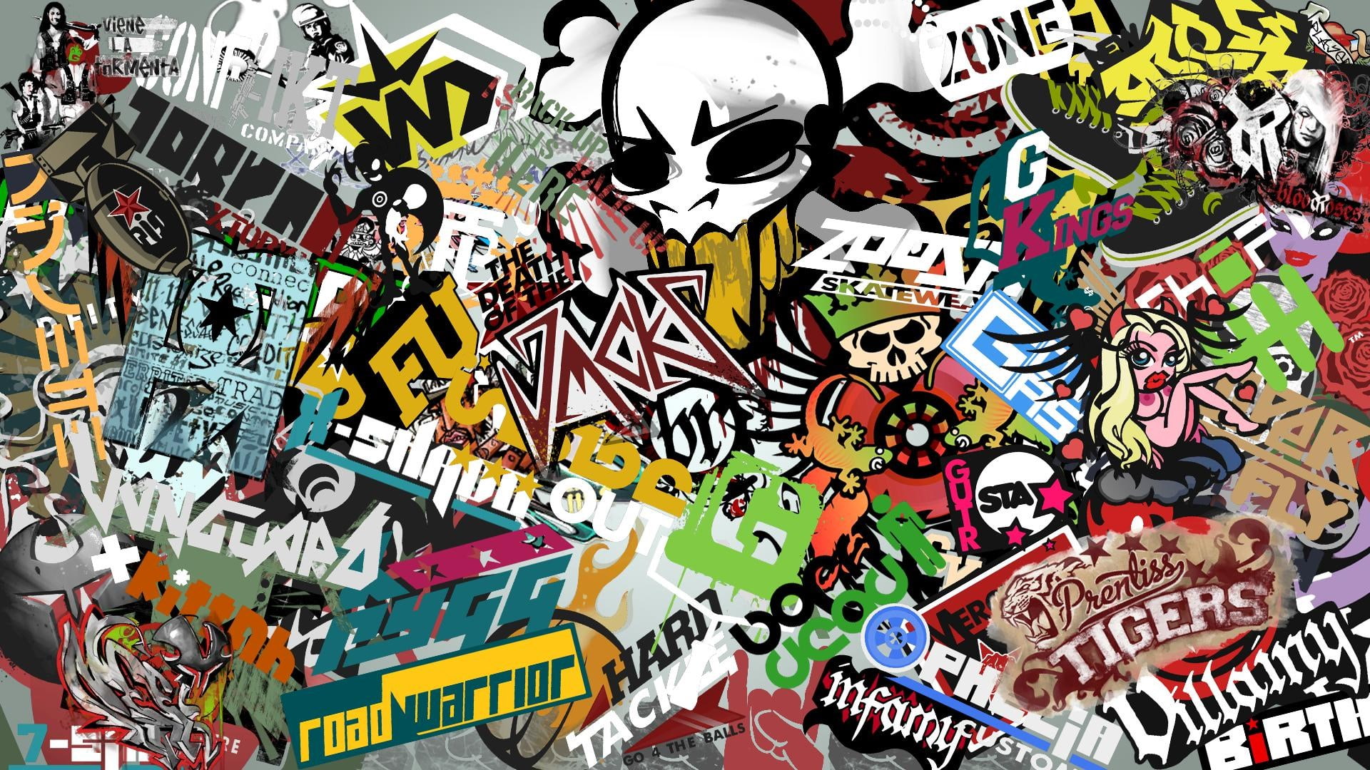 1080P, representation, multi colored, abundance, high angle view, choice, sticker bomb, collection, chaos, creativity, variation, no people, large group of objects, HD Wallpaper