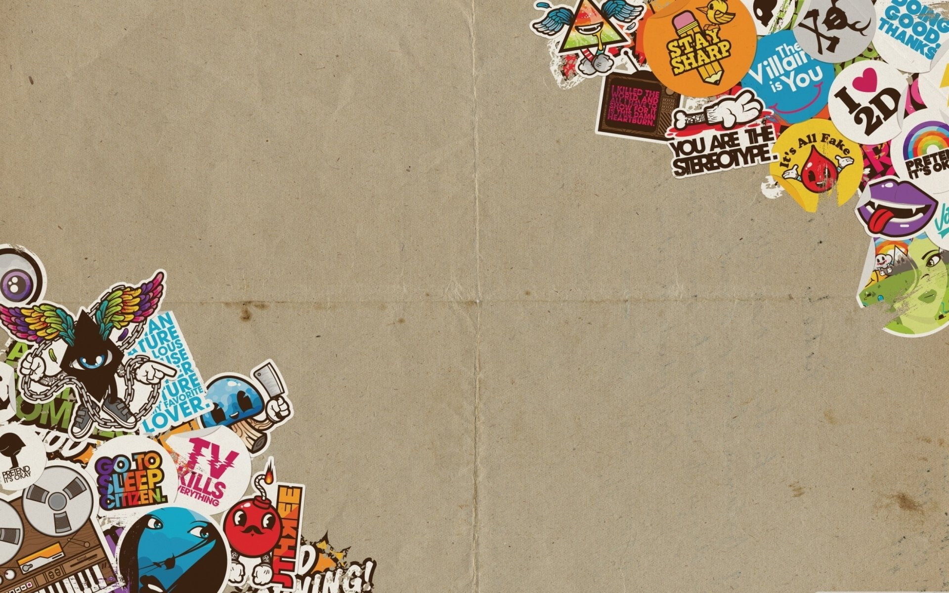 1080P, Sticker Bomb, Man Made, HD Wallpaper