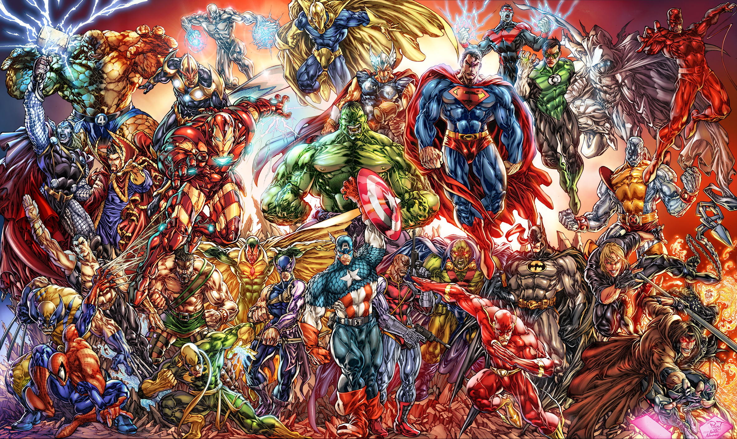 characters, 1080P, power, super power, marvel, fighters, super, heros, cartoons, HD Wallpaper
