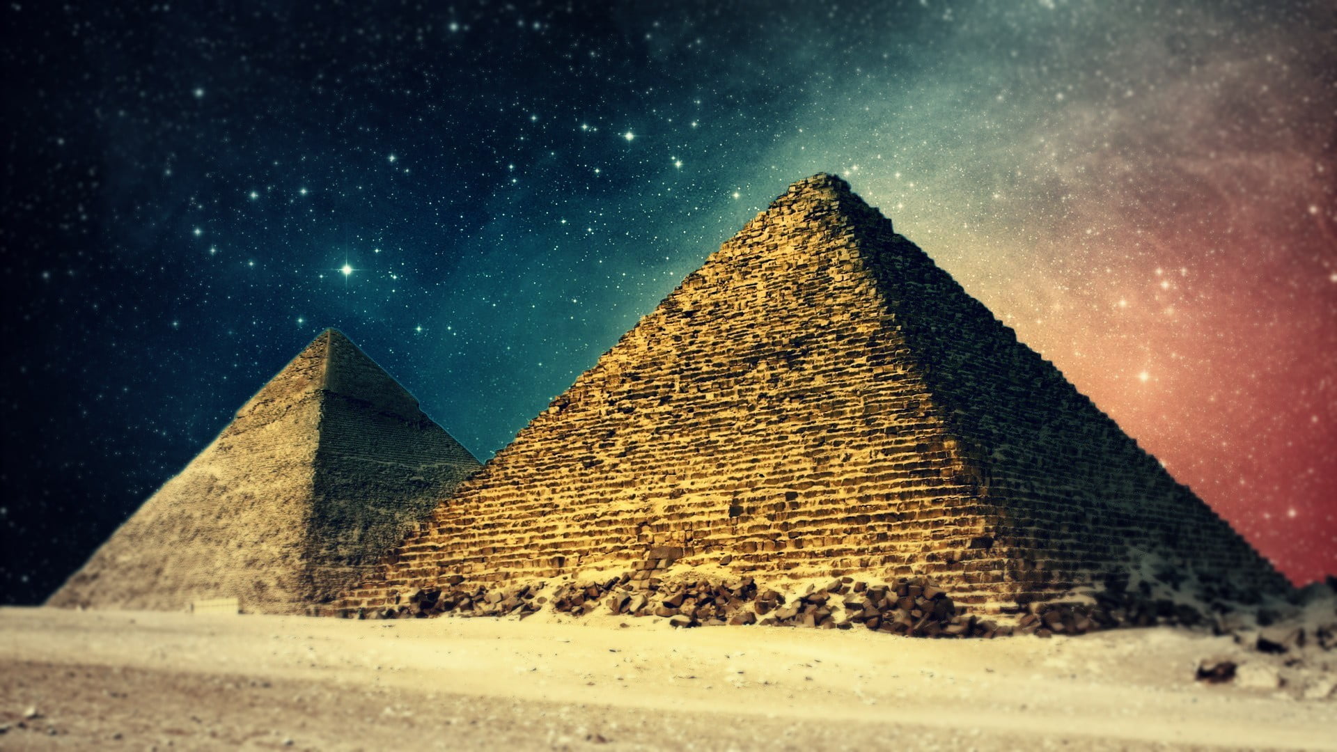 nature, desert, travel, triangle shape, built structure, no people, scenics - nature, building exterior, 1080P, outdoors, ancient civilization, architecture, HD Wallpaper