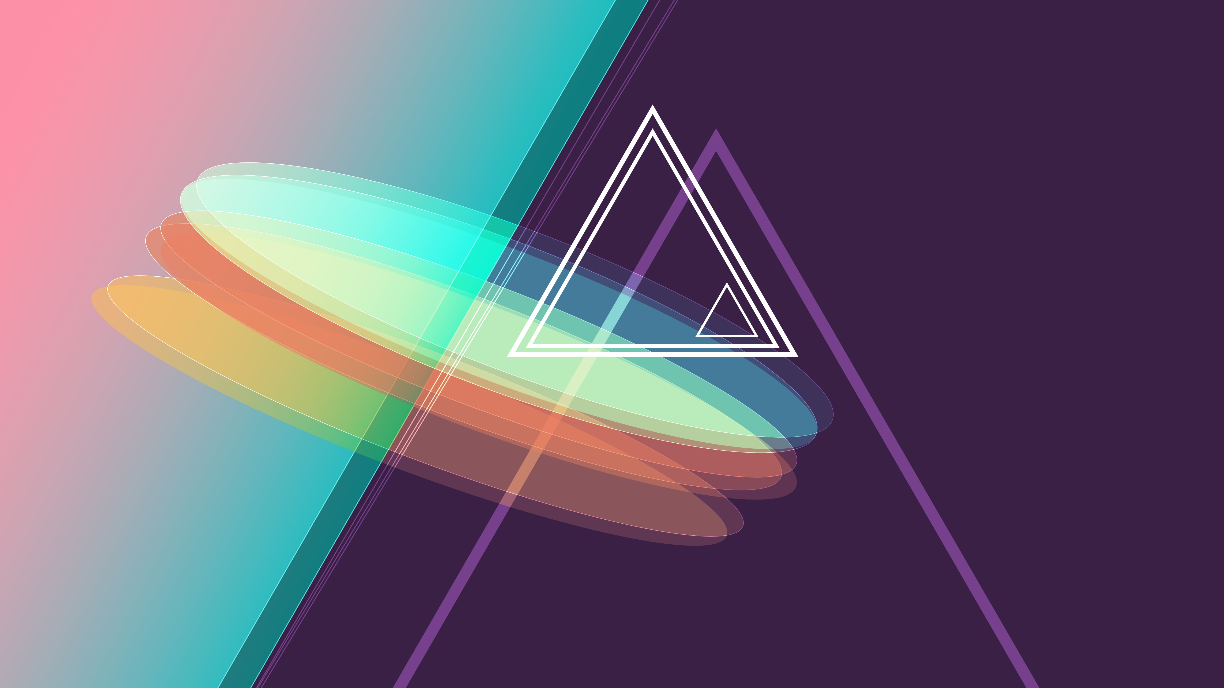 Shapes, 5K, Geometric, Triangles, Colorful, 5K, Pyramids, HD Wallpaper