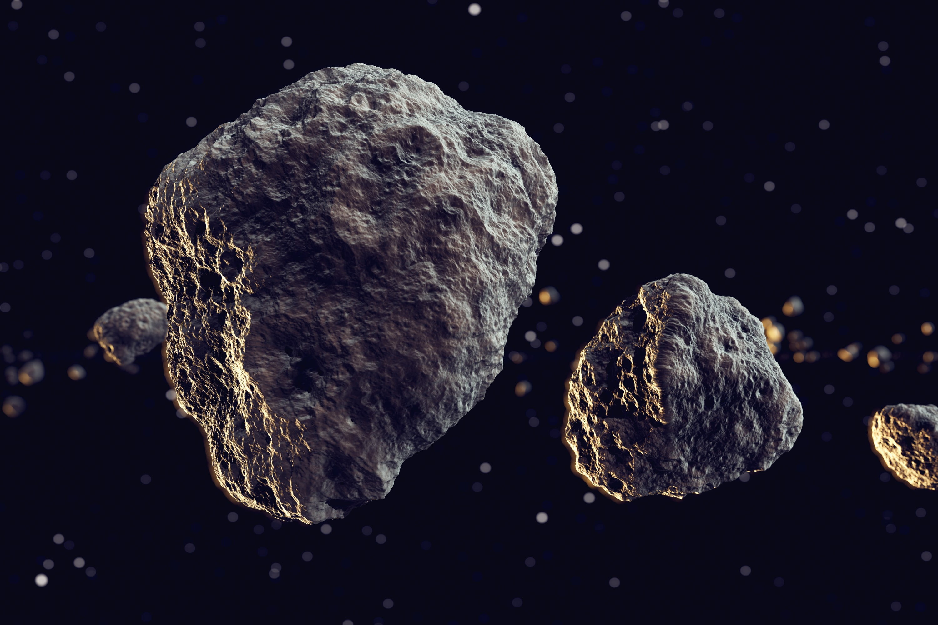 two, shiny, meteors, black background, still life, night, precious gem, textured, geology, black, 2K, space, rock, marine, indoors, space art, solid, rock - object, HD Wallpaper