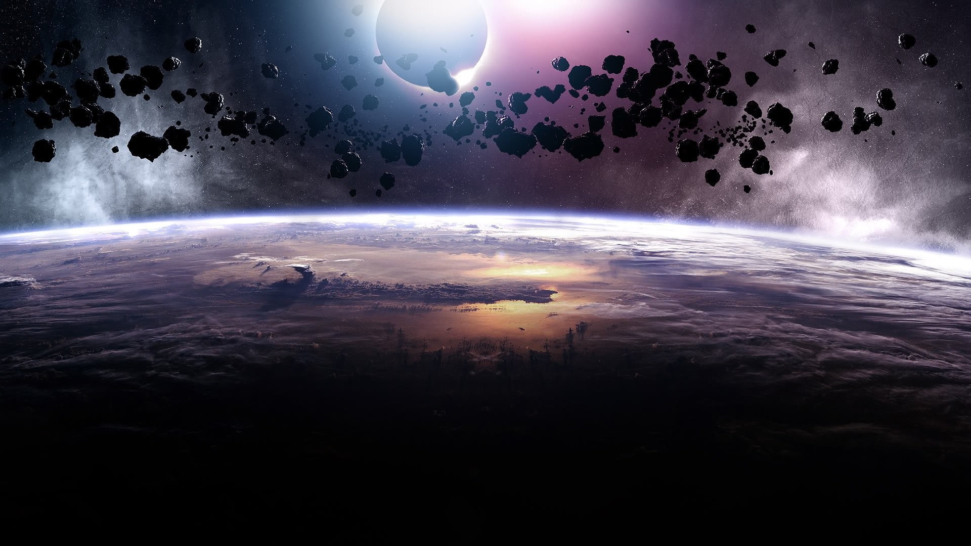 universe, 1080P, space, world, meteors, HD Wallpaper