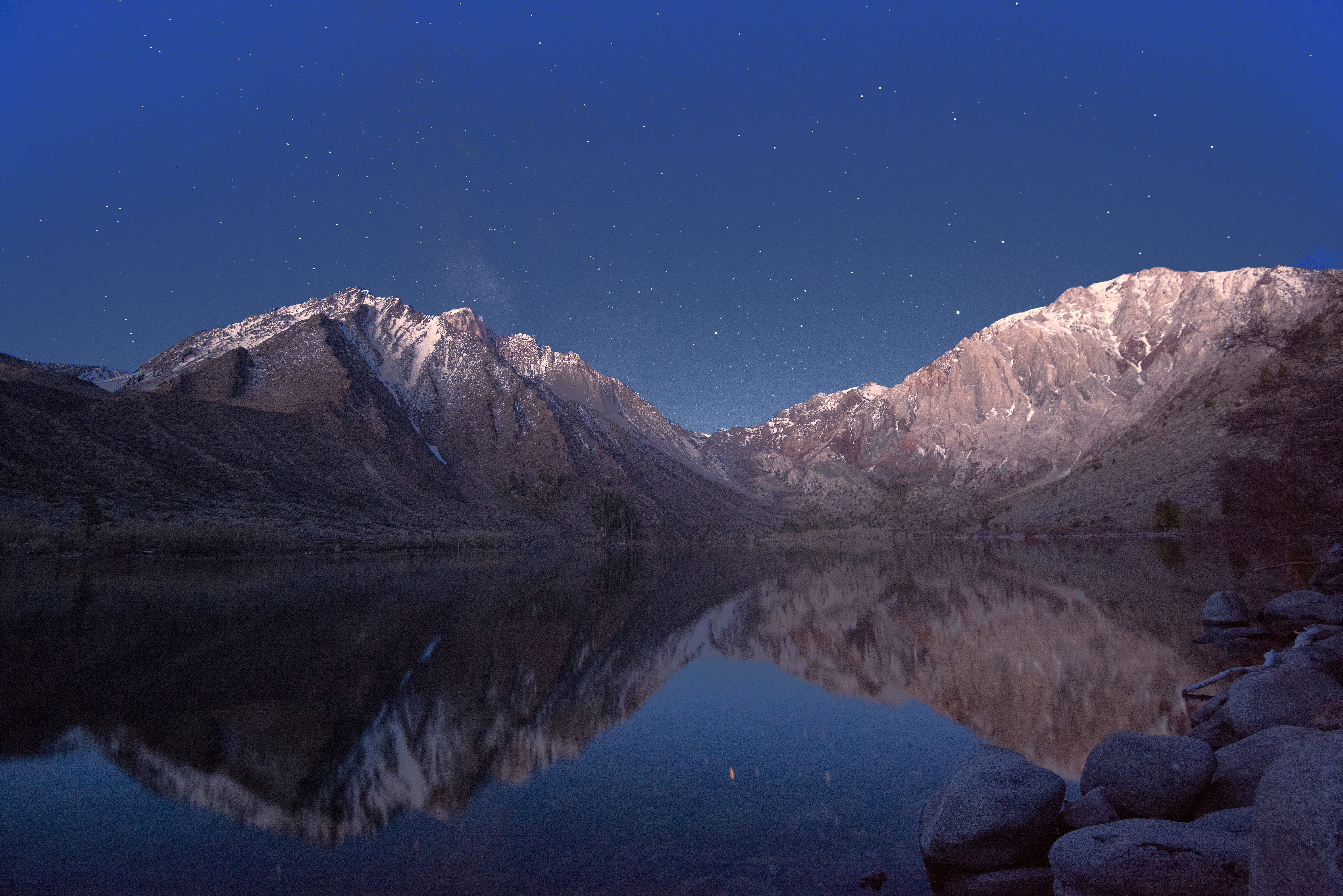 body of water, near, landscape, California, 5K, mountain Peak, scenics, mountain, outdoors, convict, Nikon D800E, before dawn, body, snow, water, lake, HD Wallpaper
