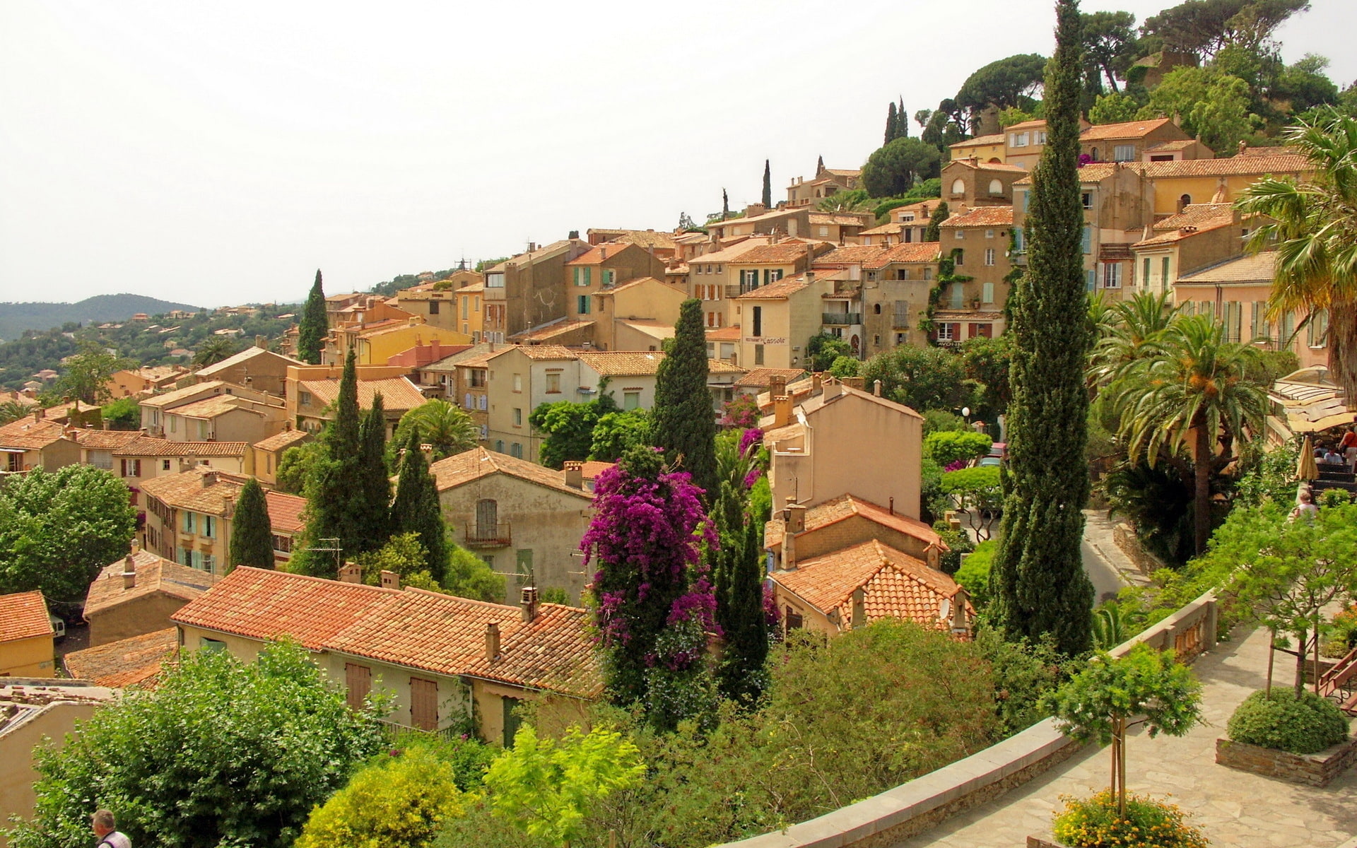 azur, villas, landscape, cote, 1080P, green, background, provence, d, holiday homes, trees, HD Wallpaper