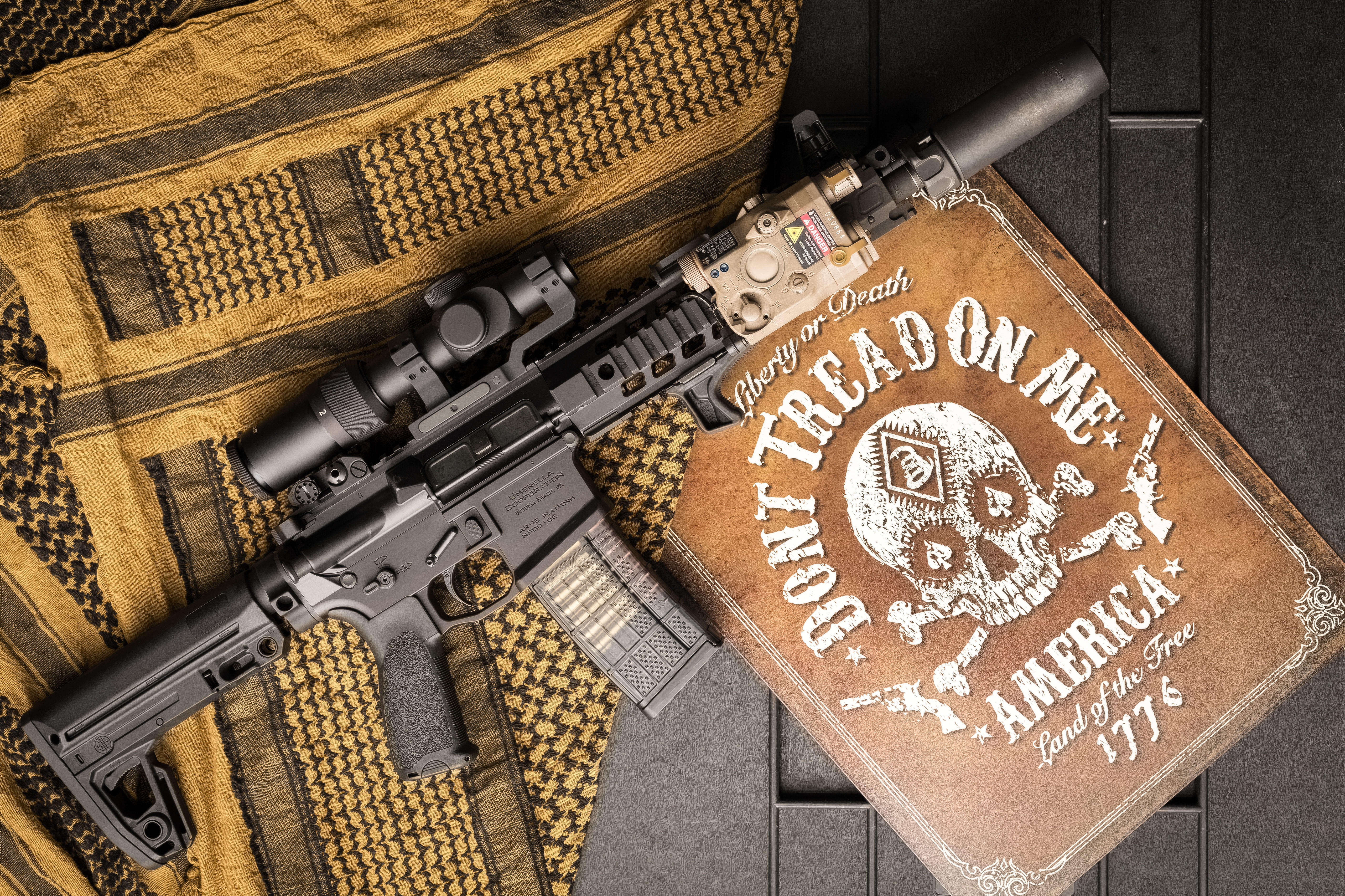 background, rifle, assault, semi-automatic, AR-15, 5K, HD Wallpaper