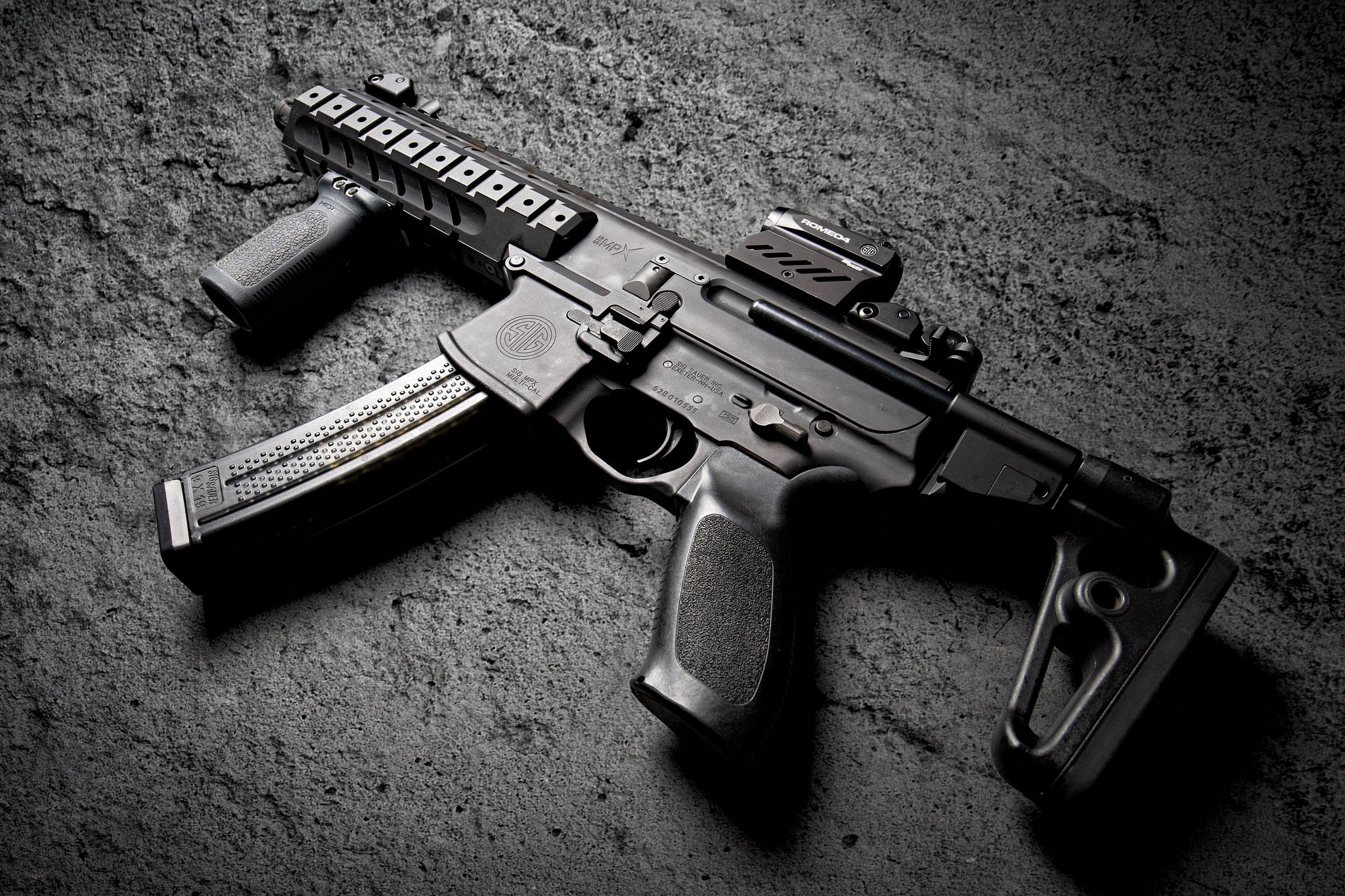 MPX, background, Sig Sauer, 1080P, style, machine, HD Wallpaper