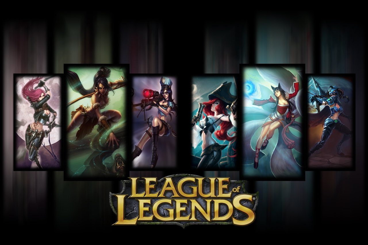 long hair, long, weapons, legends, 720P, hair, lol, girls, league, uniform, league of legends, HD Wallpaper