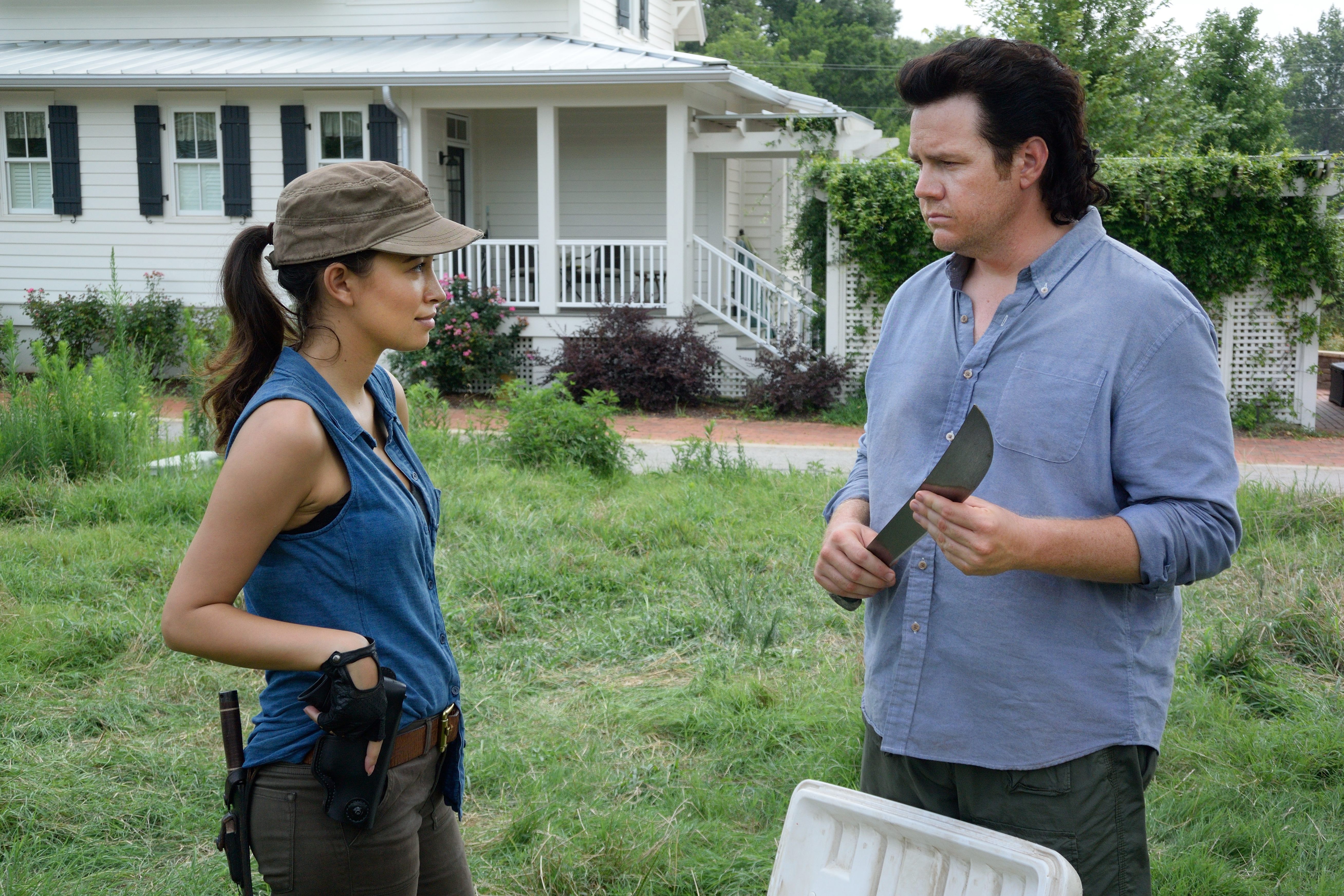 5K, Josh McDermitt, Rosita, The Walking Dead, Dr. Eugene Porter, Christian Serratos, HD Wallpaper