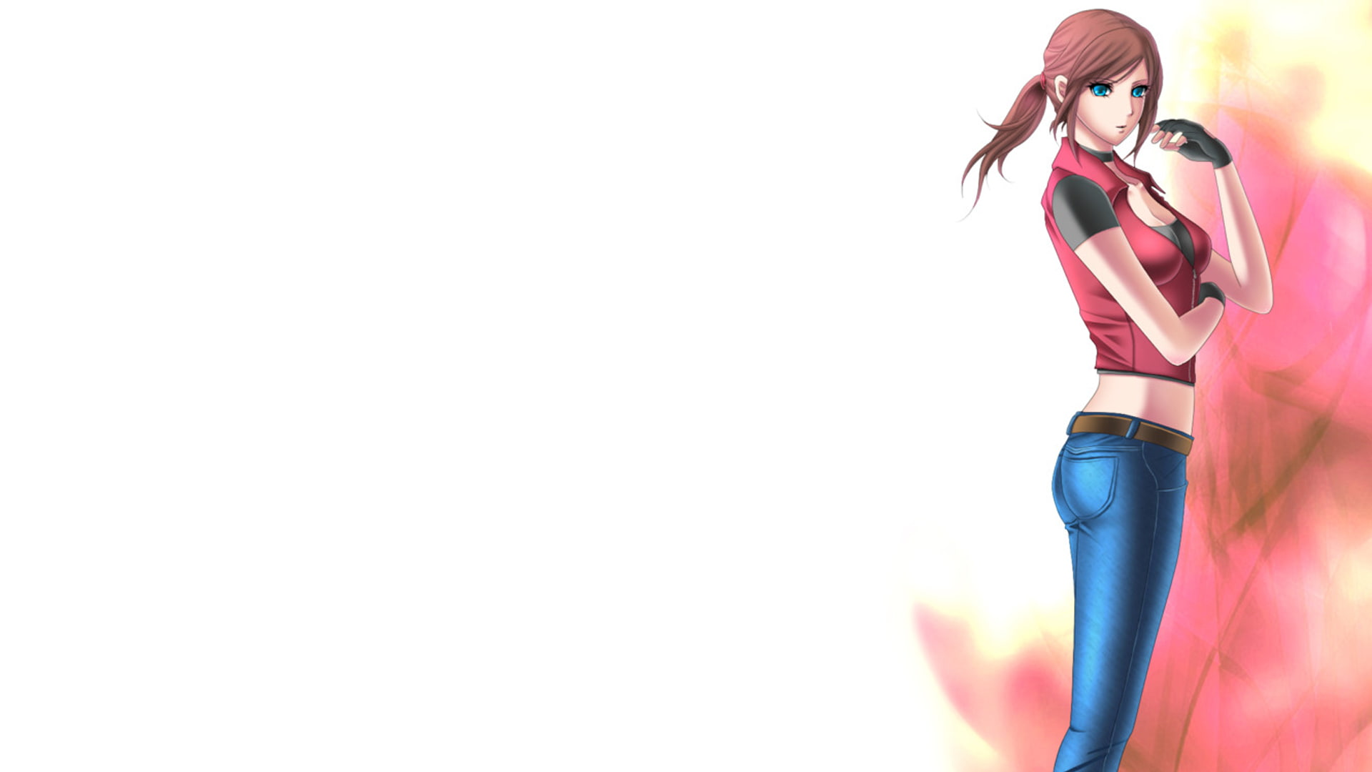 capcom, 1080P, resident, claire, redfield, hd, evil, white, video games, HD Wallpaper