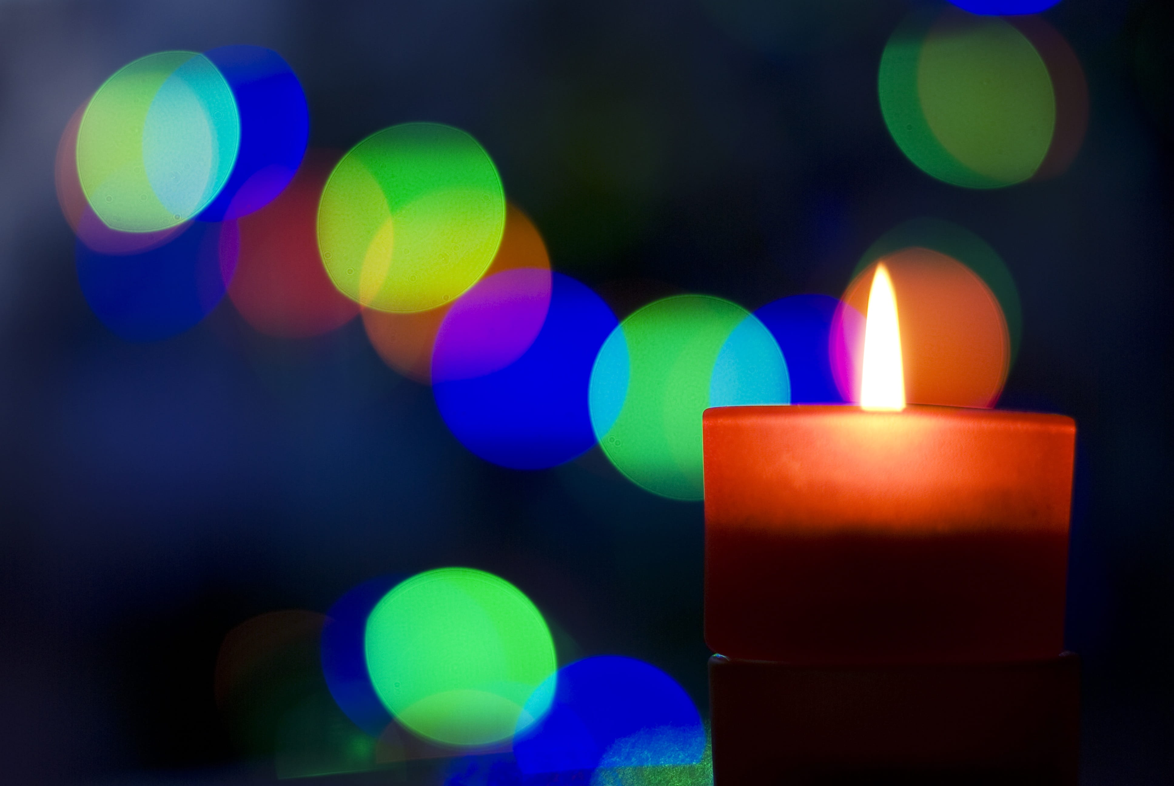 geometric shape, celebration, lighting Equipment, blue, stars, shiny, candle, present, holiday, brown, 4K, atmosphere, defocused, natural, string, advent, HD Wallpaper