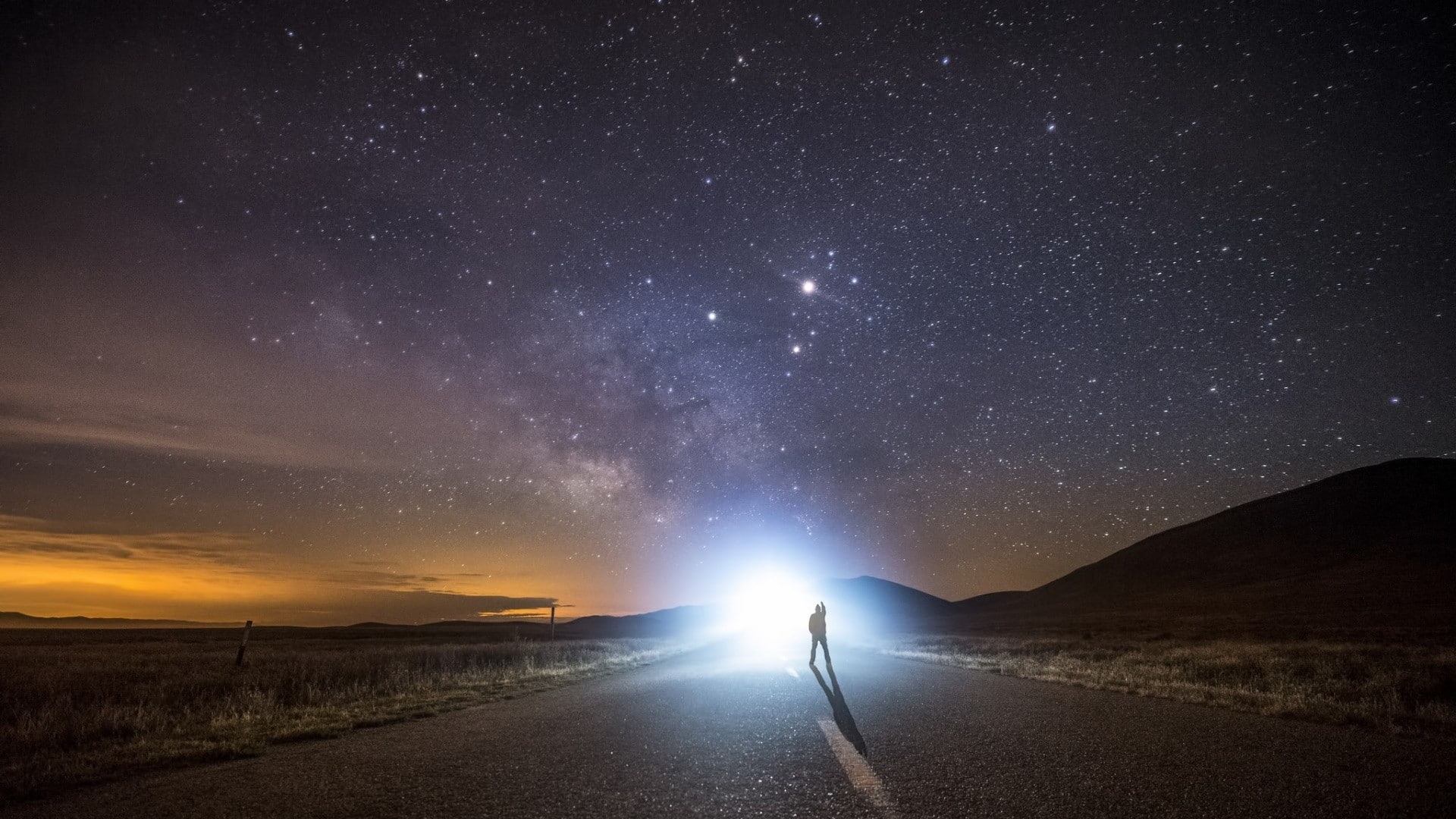 outdoors, direction, scenics - nature, sky, space, lifestyles, astronomy, flashlight, night, leisure activity, real people, transportation, beauty in nature, HD Wallpaper