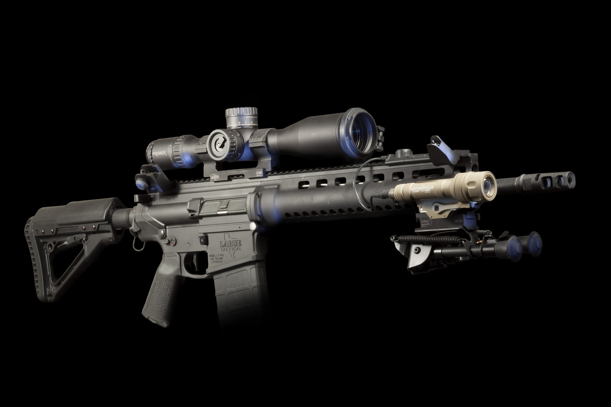 black color, metal, single object, fry, machinery, complexity, 1080P, cut out, reflection, semi-automatic, rifle, black background, aggression, violence, HD Wallpaper
