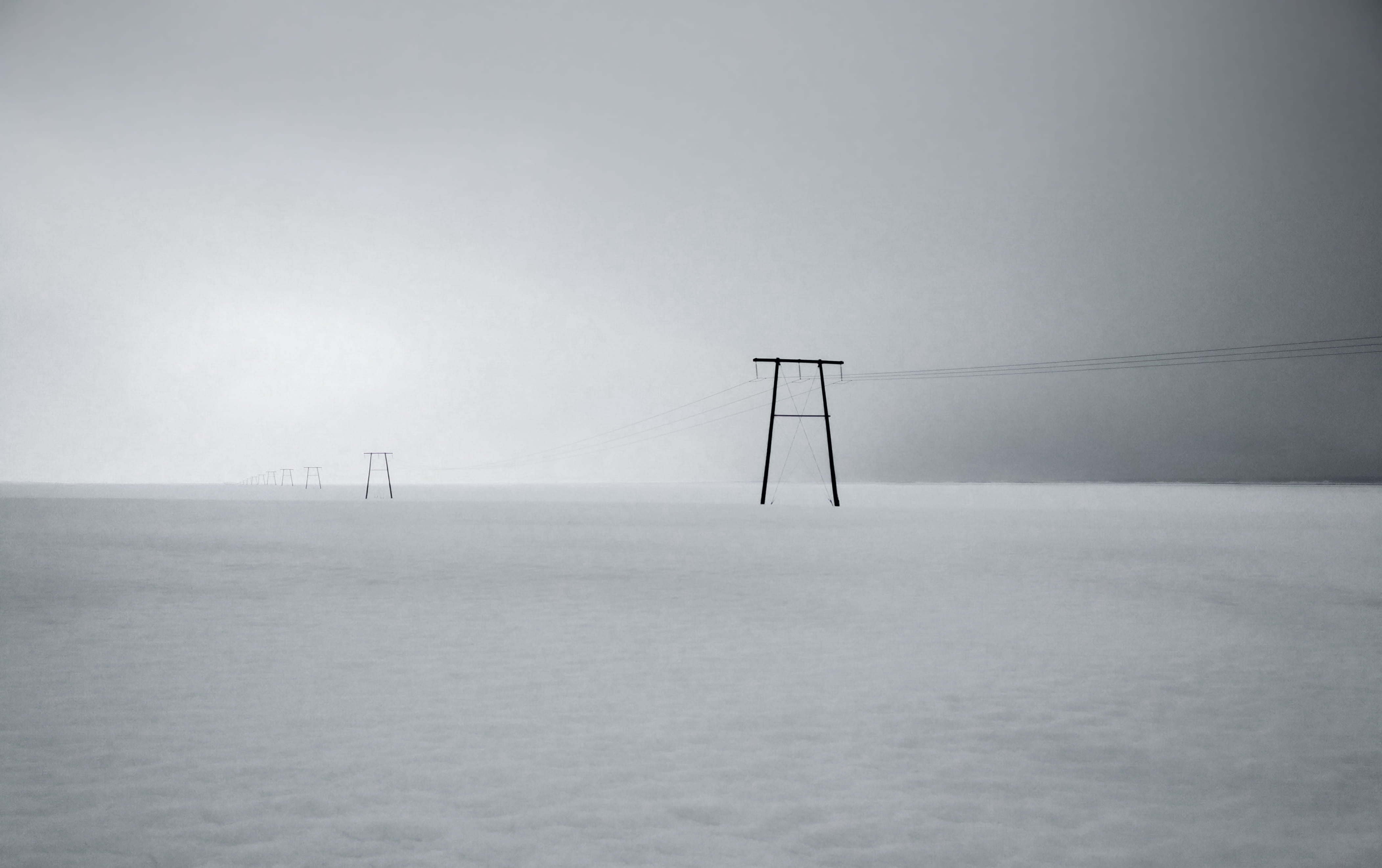 copy space, blizzard, tranquil scene, landscape, snowing, extreme weather, ze, storm, winter, fog, ice, beauty in nature, land, outdoors, environment, white color, HD Wallpaper