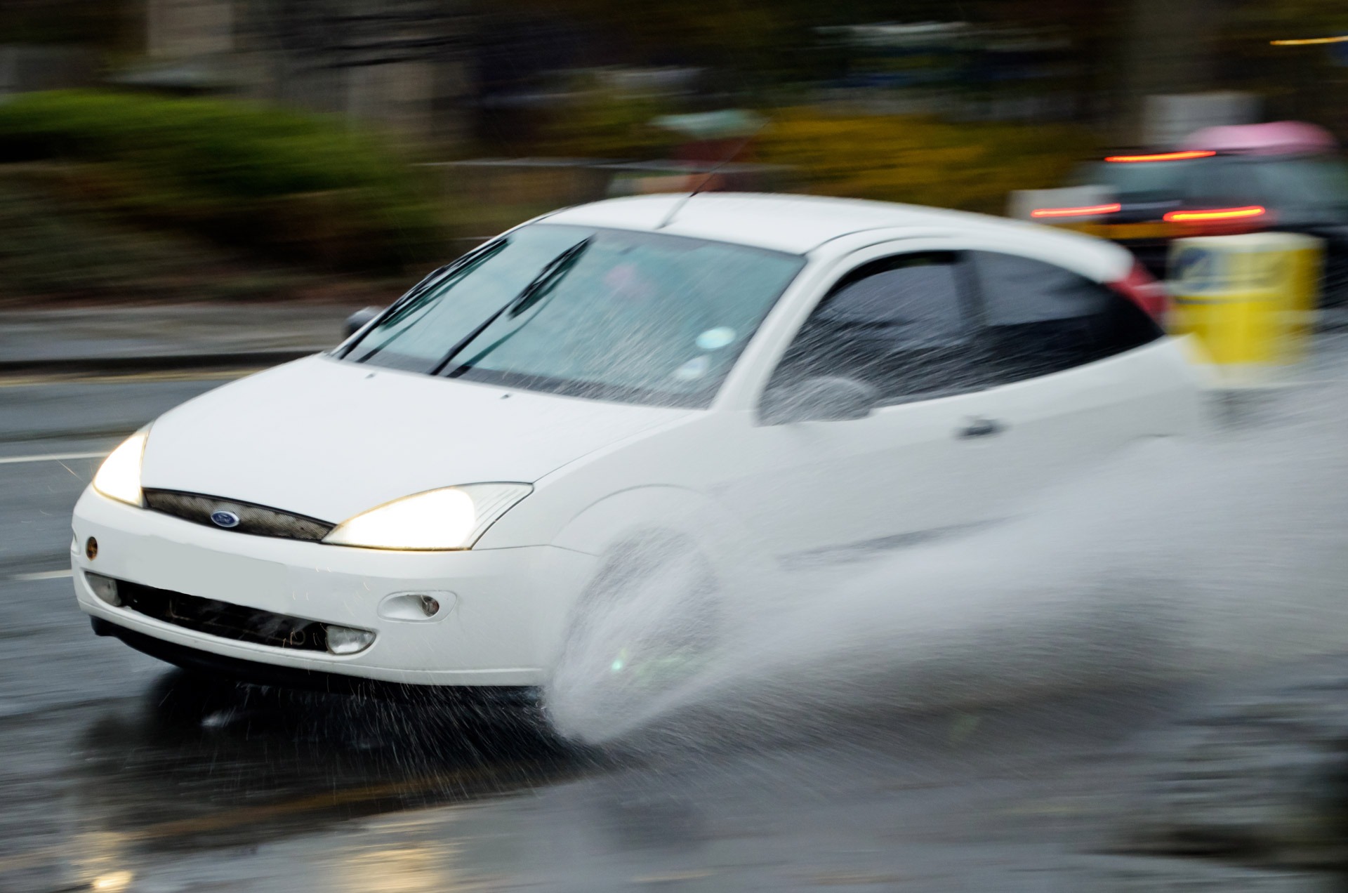 motor vehicle, day, driving, rainy season, water, rain, visibility, focus on foreground, ford, generation, nature, st, blurred motion, brake, transportation, HD Wallpaper
