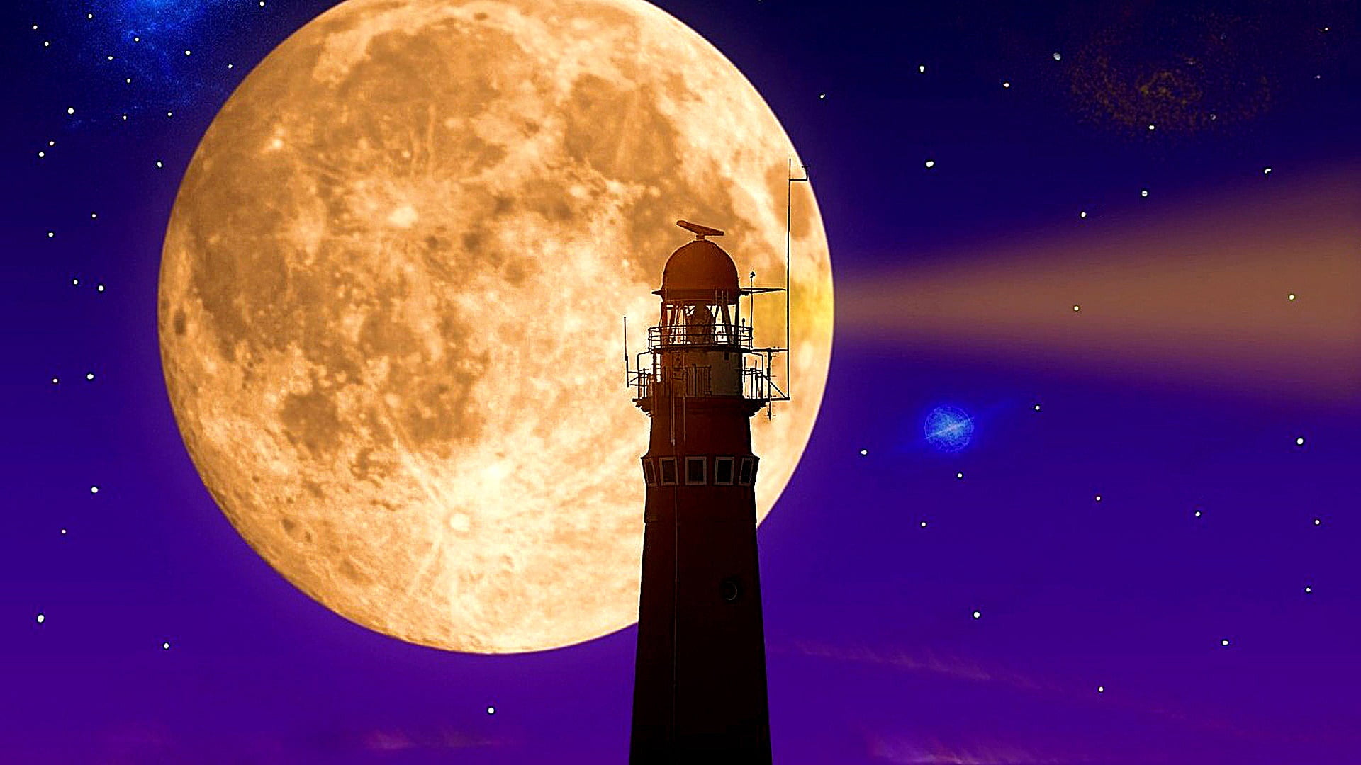 science, nature, sphere, space, global communications, satellite, astronomy, supermoon, no people, moon, lighthouse, technology, communication, planetary moon, HD Wallpaper