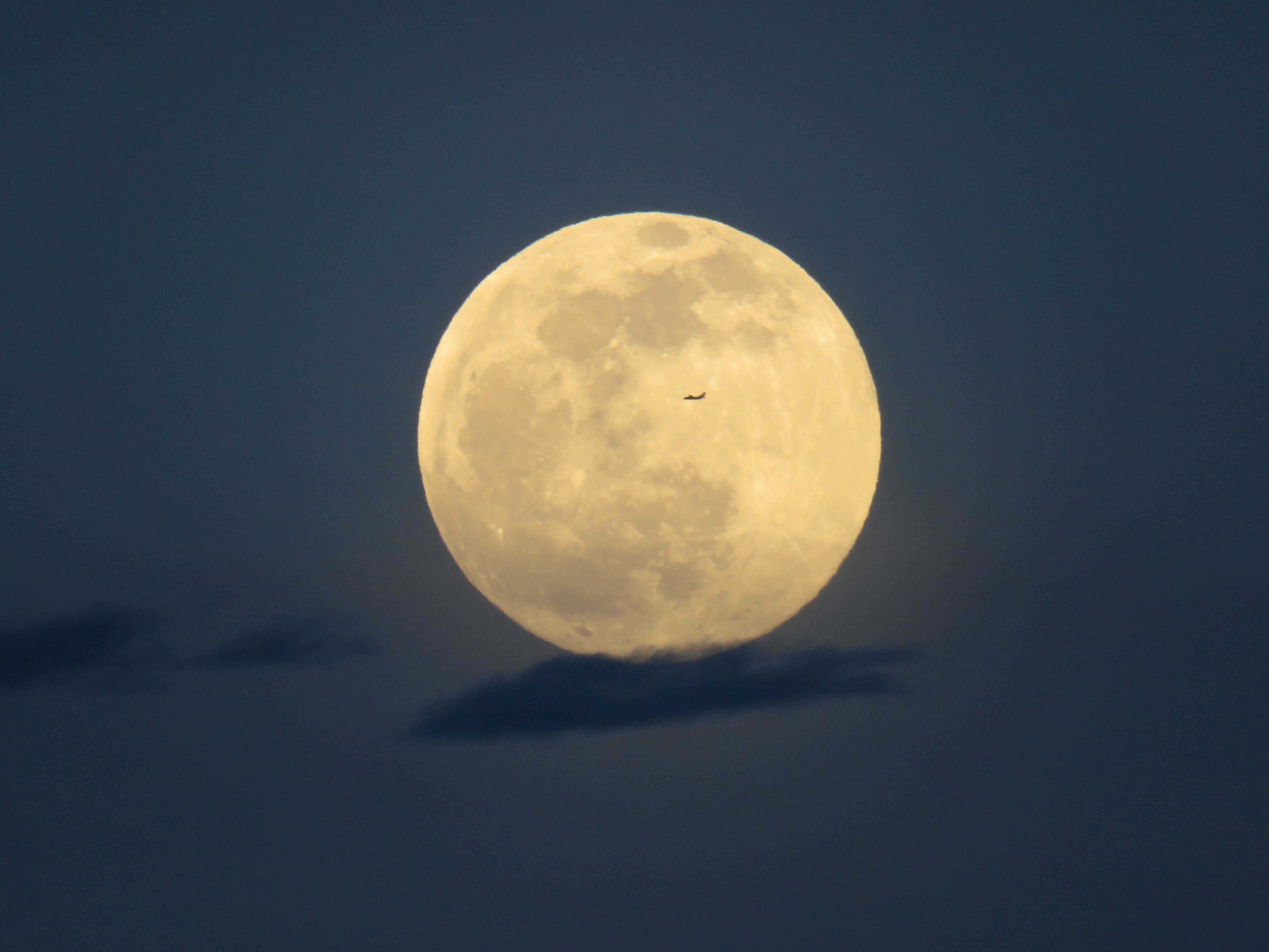 moon surface, space and astronomy, tranquil scene, supermoon, sky, outdoors, night, scenics - nature, airplane, nature, tranquility, geometric shape, shape, HD Wallpaper