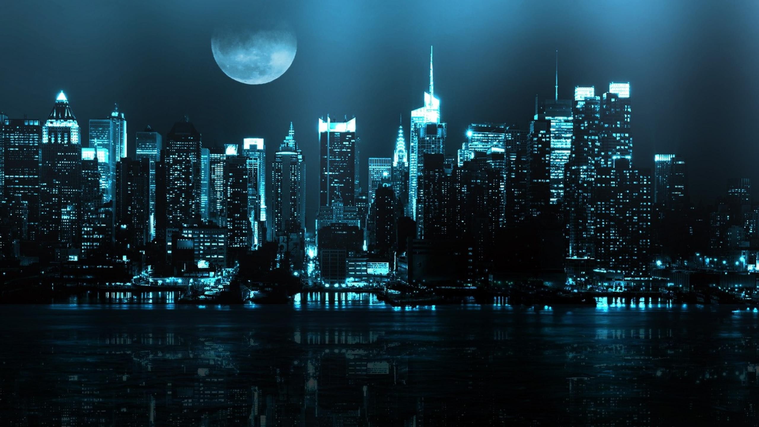 new, hd, nature, buildings, x, water, 2K, york, art, moon, lakes, cities, architecture, city, HD Wallpaper