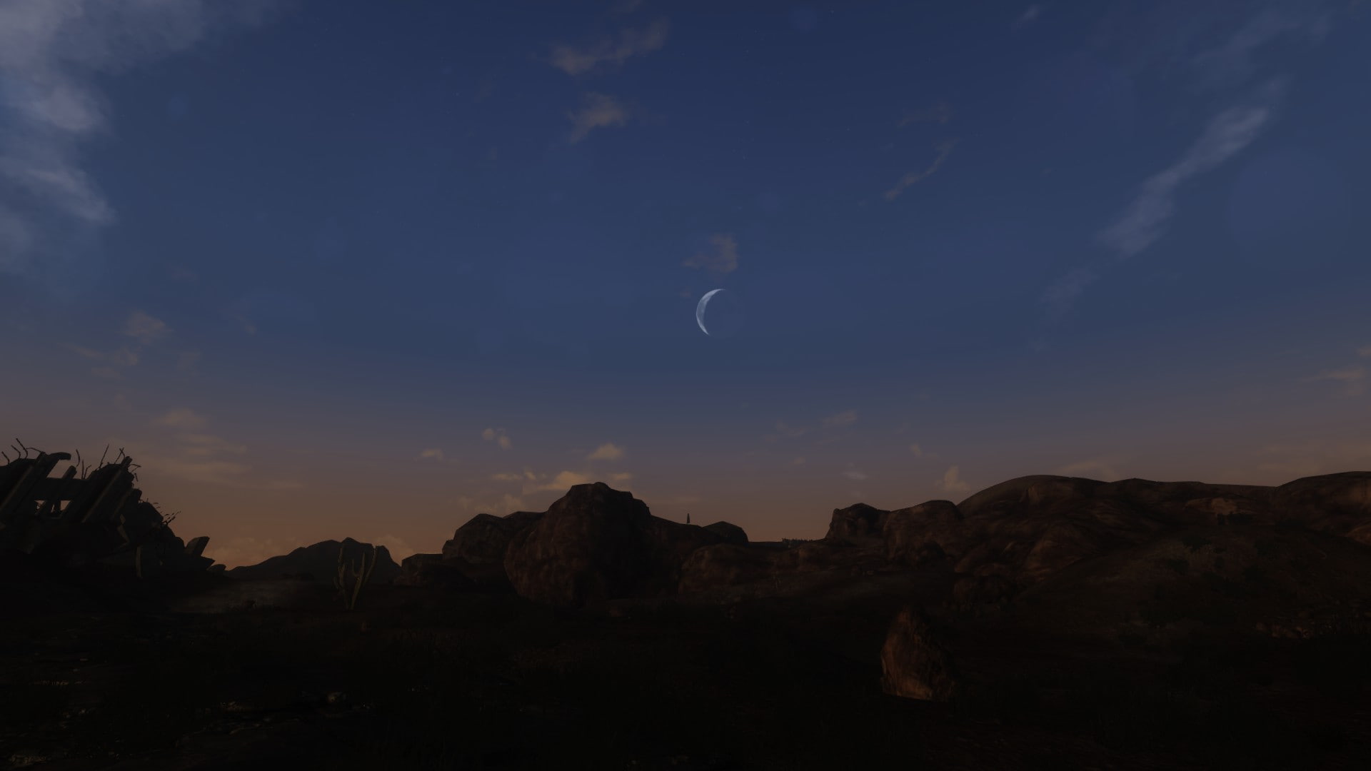 Moon, Fallout: New Vegas, screen shot, 1080P, video games, apocalyptic, HD Wallpaper