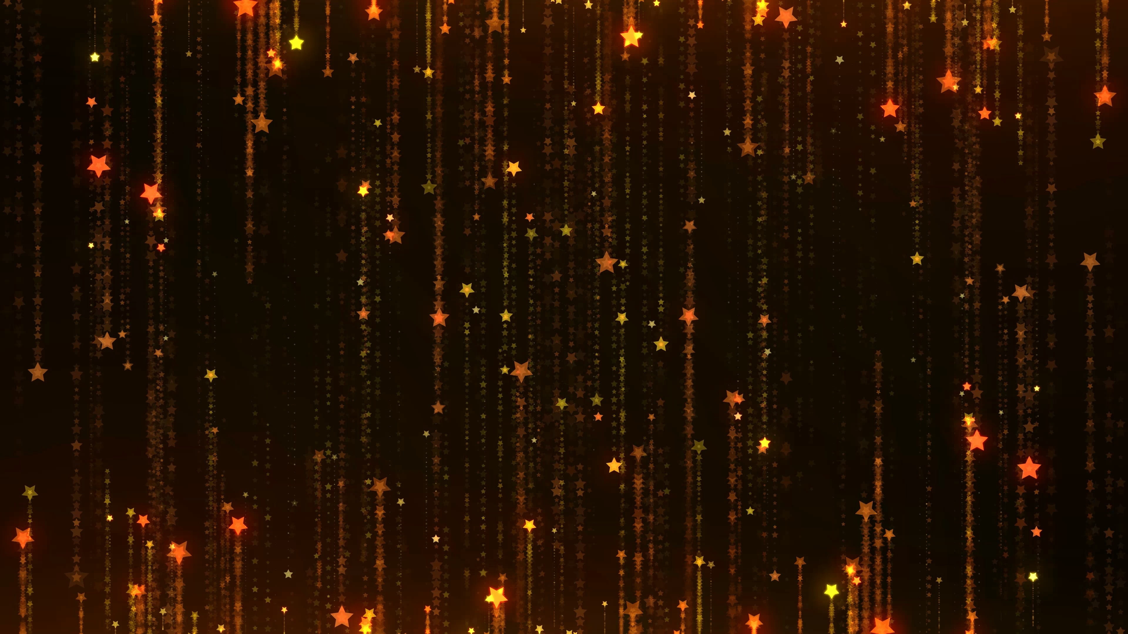 stars, 4K, falling, pattern, festive, glowing, stargazing, new year mood, HD Wallpaper