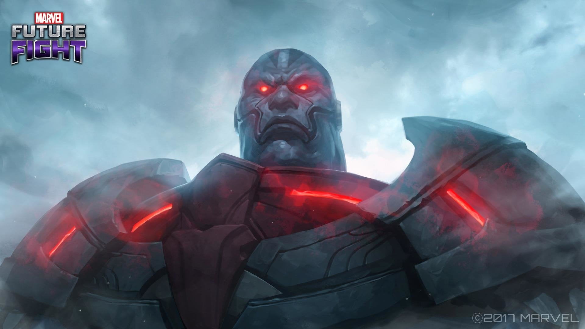 MARVEL Future Fight, red, emotion, spooky, no people, fog, 1080P, sky, Apocalypse (Marvel Comics), smoke - physical structure, warning sign, digital composite, HD Wallpaper