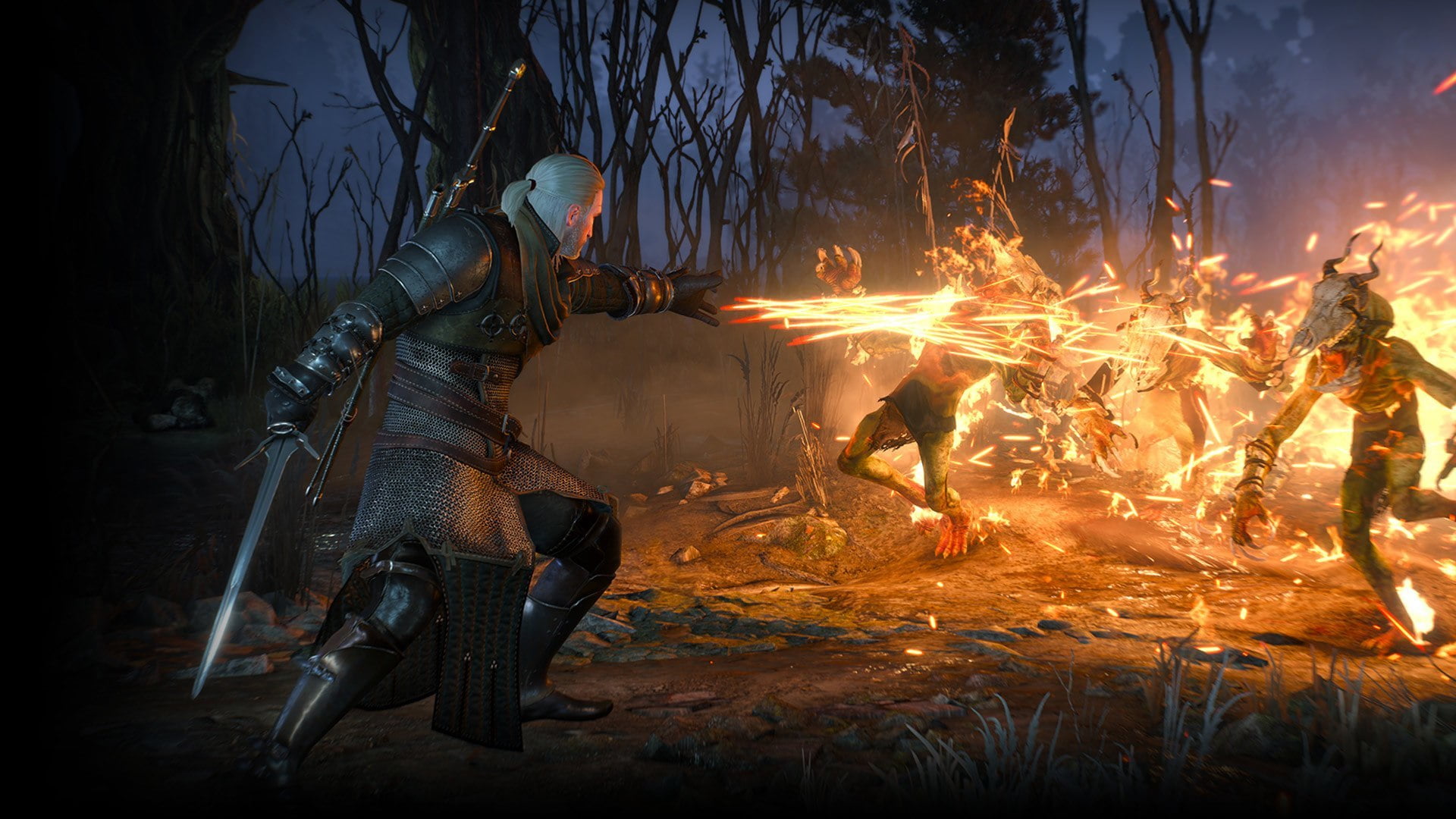 metal industry, illuminated, communication, rivia, sign, rpg, fire - Natural Phenomenon, adult, warning sign, warrior, fire, armed Forces, the witcher 3, HD Wallpaper