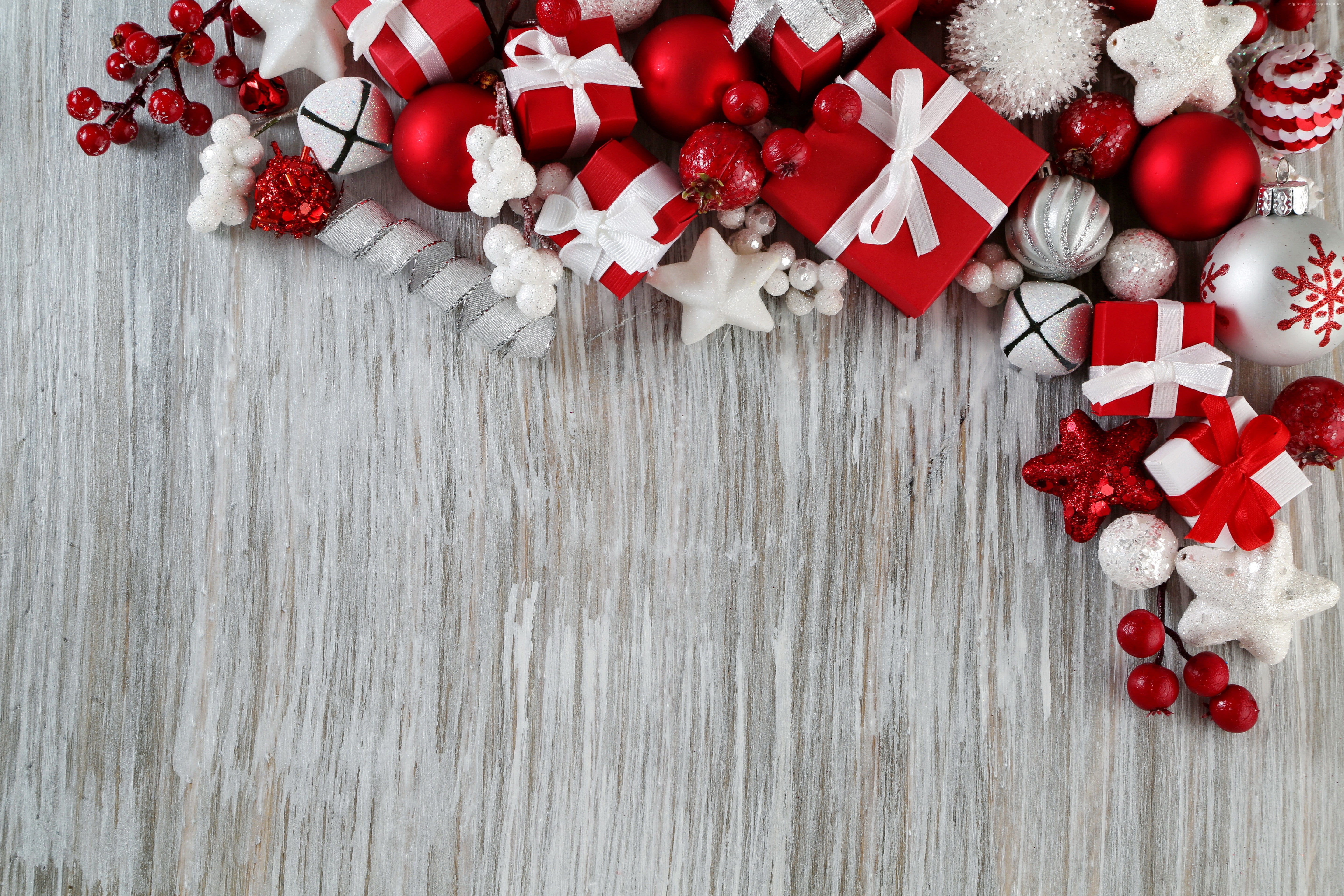 decorations, New Year, Christmas, 5K, gifts, stars, HD Wallpaper