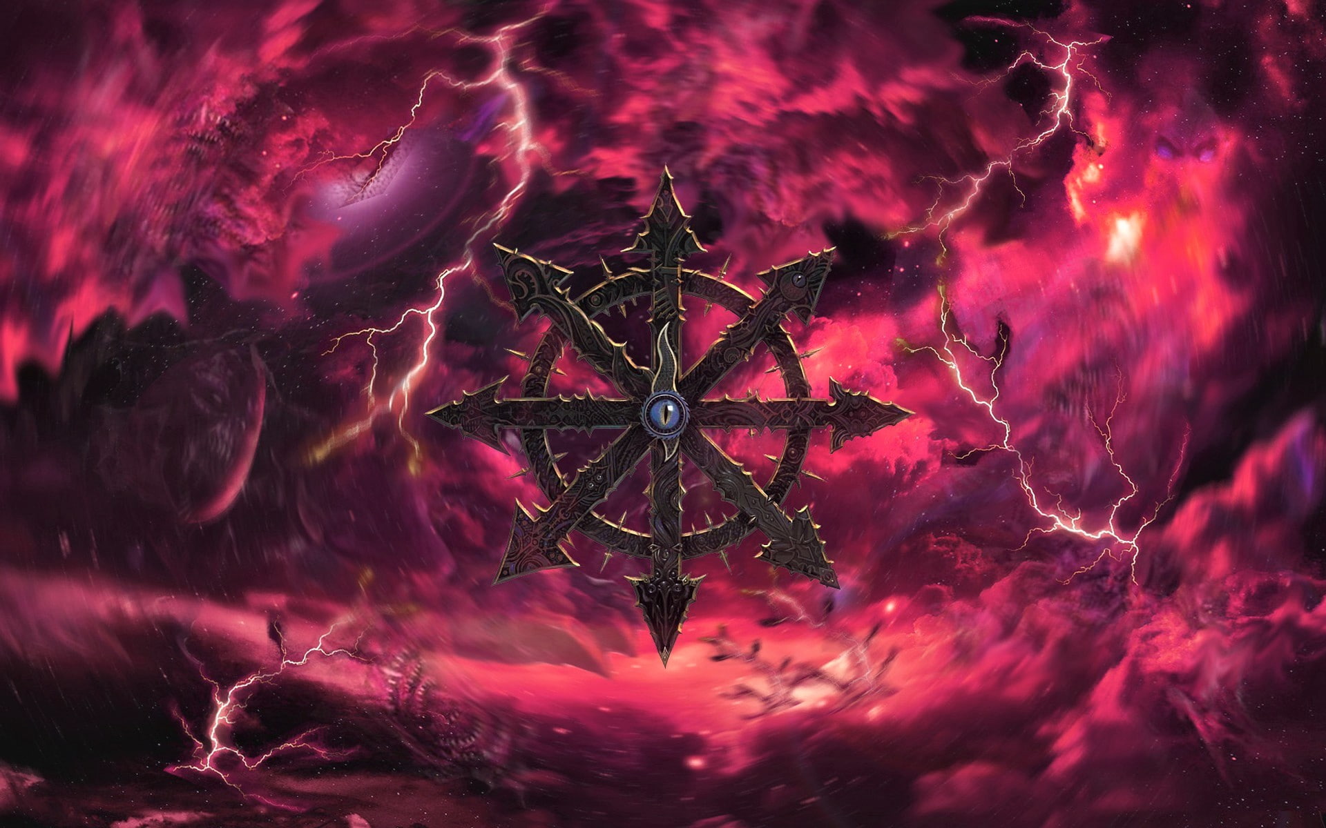 Warhammer 40K, Cloud, Symbol, 1080P, Pink, Warhammer, HD Wallpaper
