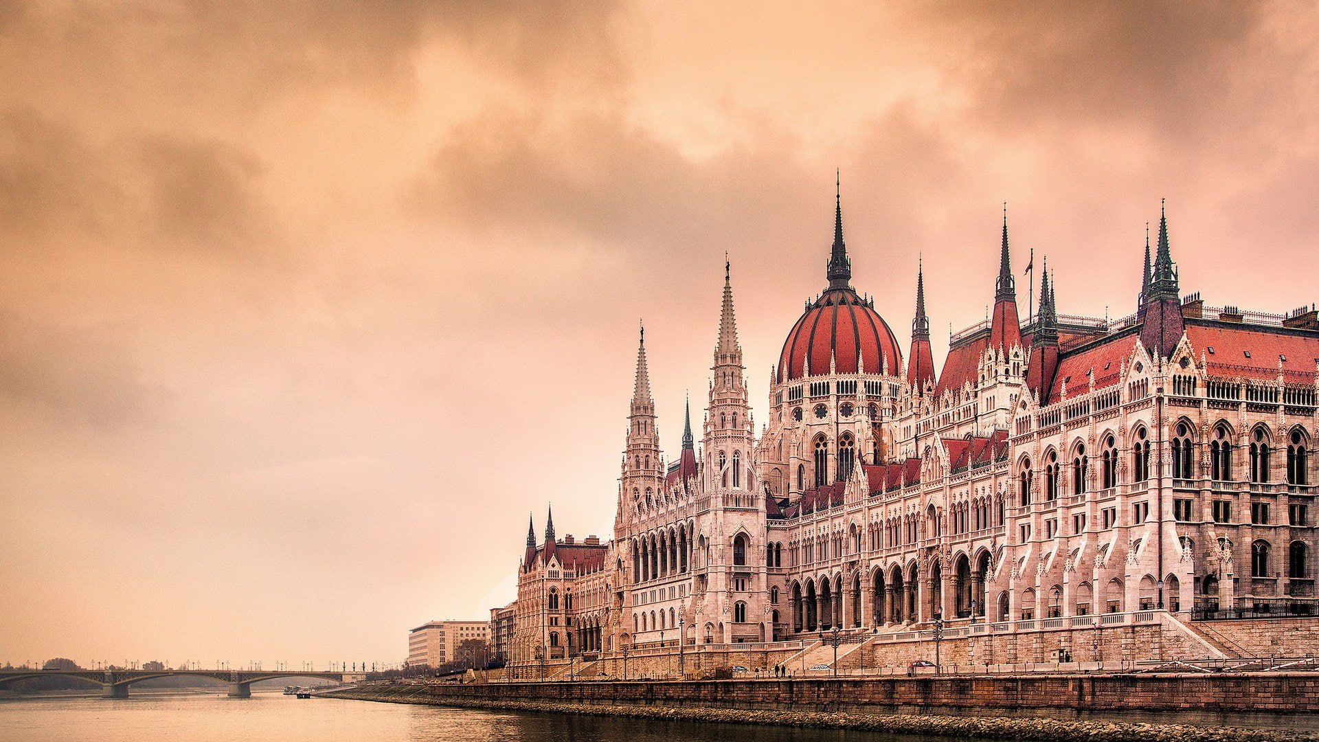 hungary, architecture, art, moons, budapest, space, parliament, Gothic Architecture, building, hungarian, x, 1080P, hungar, 1920x1080 px, hd, Hungarian Parliament Building, HD Wallpaper