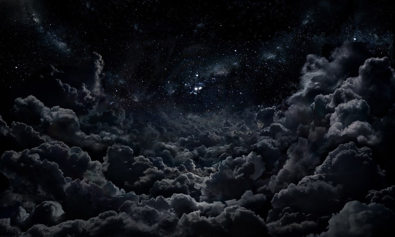 full frame, outdoors, power in nature, astrology, space, black Color, cloud - Sky, milky Way, dramatic Sky, moon, scenics, tranquility, weather, HD Wallpaper