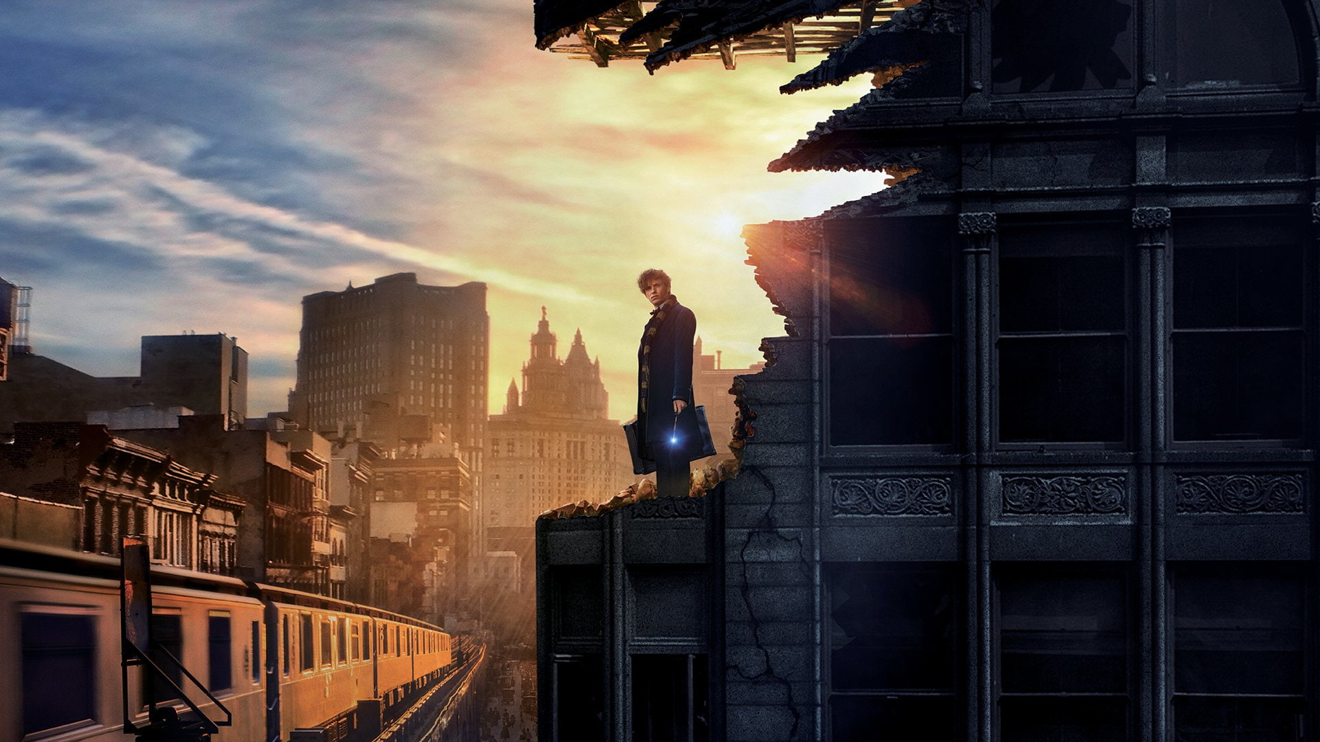 Newt Scamander, 1080P, Fantastic Beasts and Where to Find Them, Movie, Eddie Redmayne, Wand, HD Wallpaper