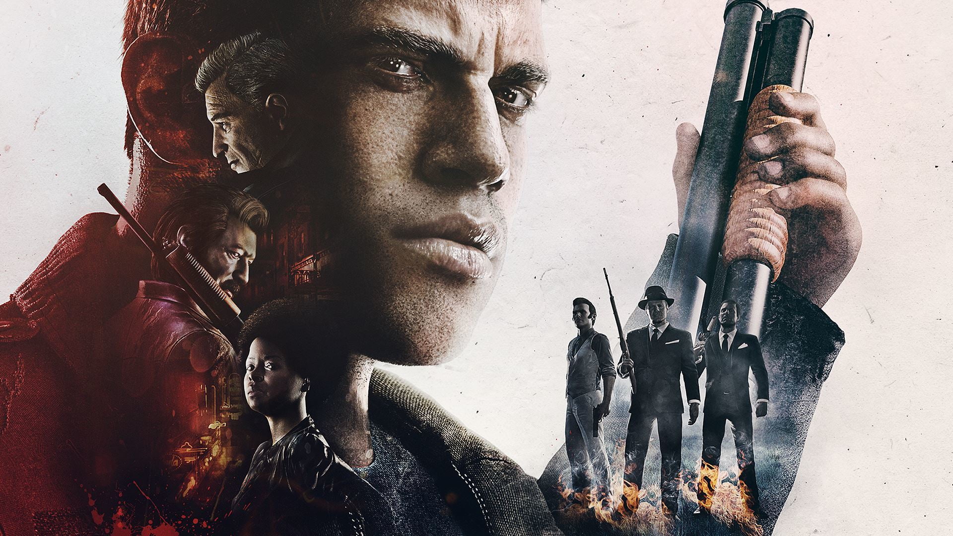 Mafia 3, Cassandra, murderer, headshot, Burke, music, front view, outdoors, Vito, military, one person, musical instrument, army, Lincoln Clay, armed Forces, HD Wallpaper