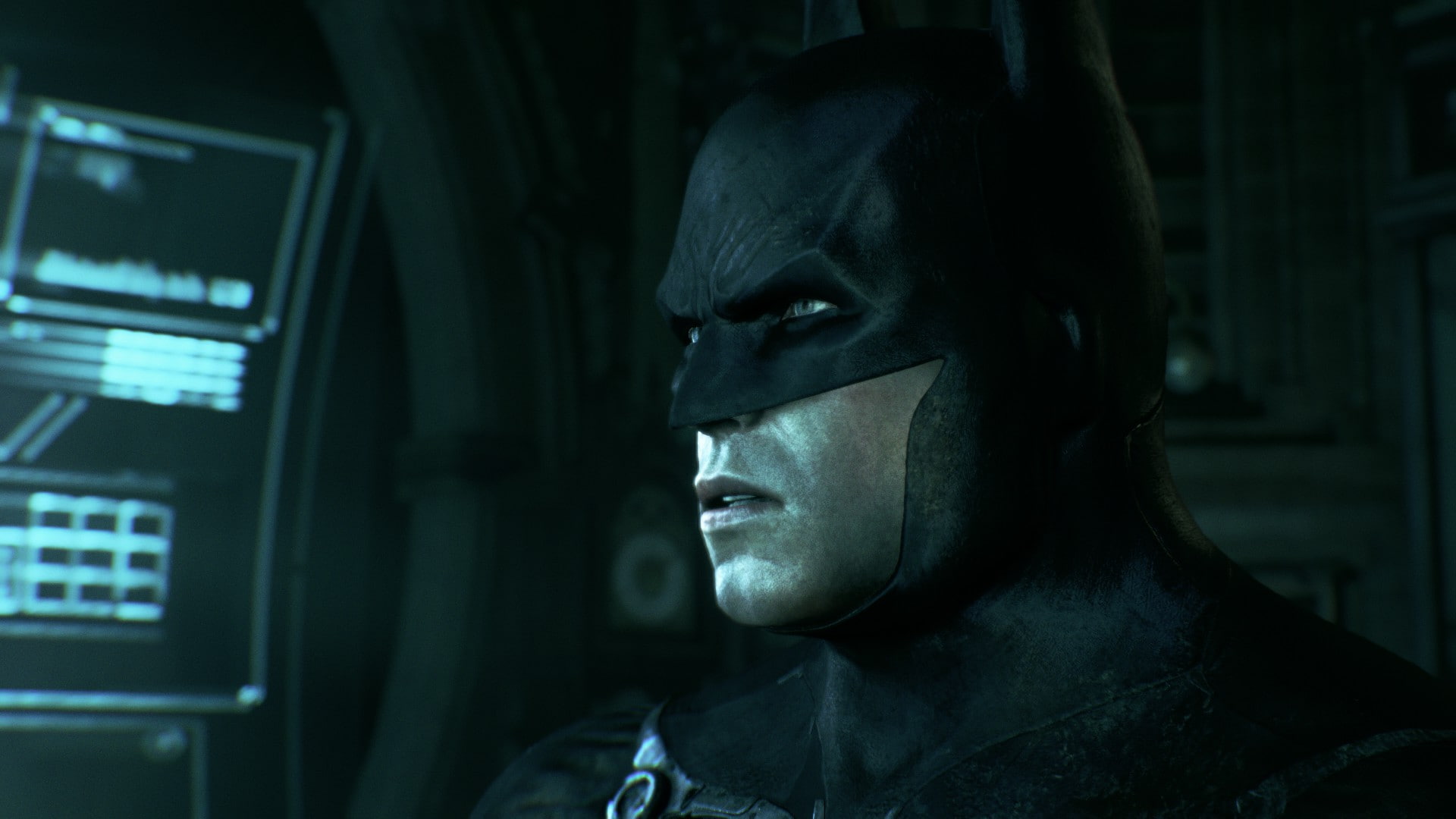video games, horror, close-up, young adult, night, leisure activity, looking, dark, real people, Bruce Wayne, mystery, portrait, lifestyles, Batman: Arkham Knight, HD Wallpaper