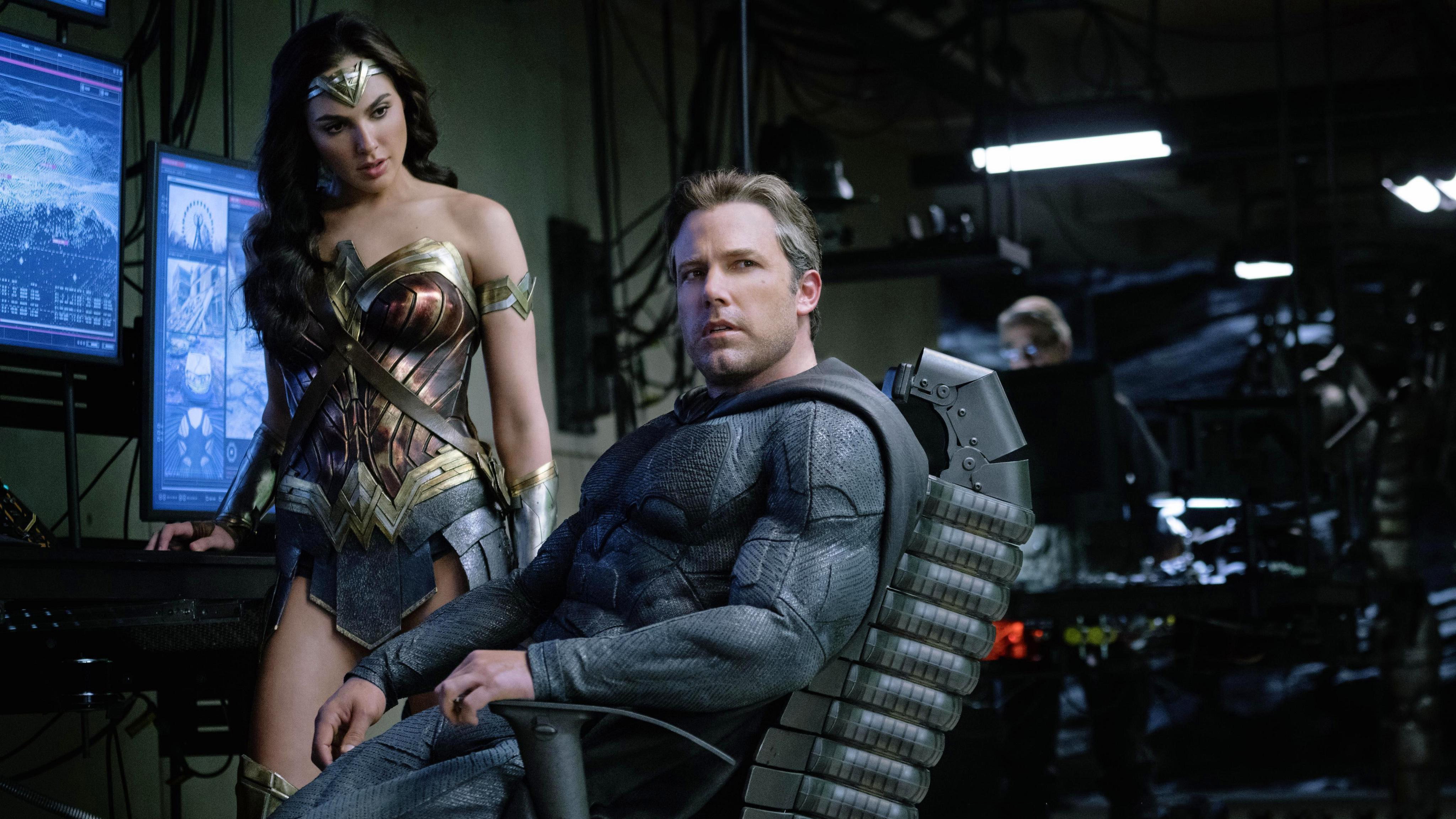 Justice League, Batman, movie, 4K, 4K, Gal Gadot, clip, Wonder Woman, wonderwoman, Ben Affleck, HD Wallpaper