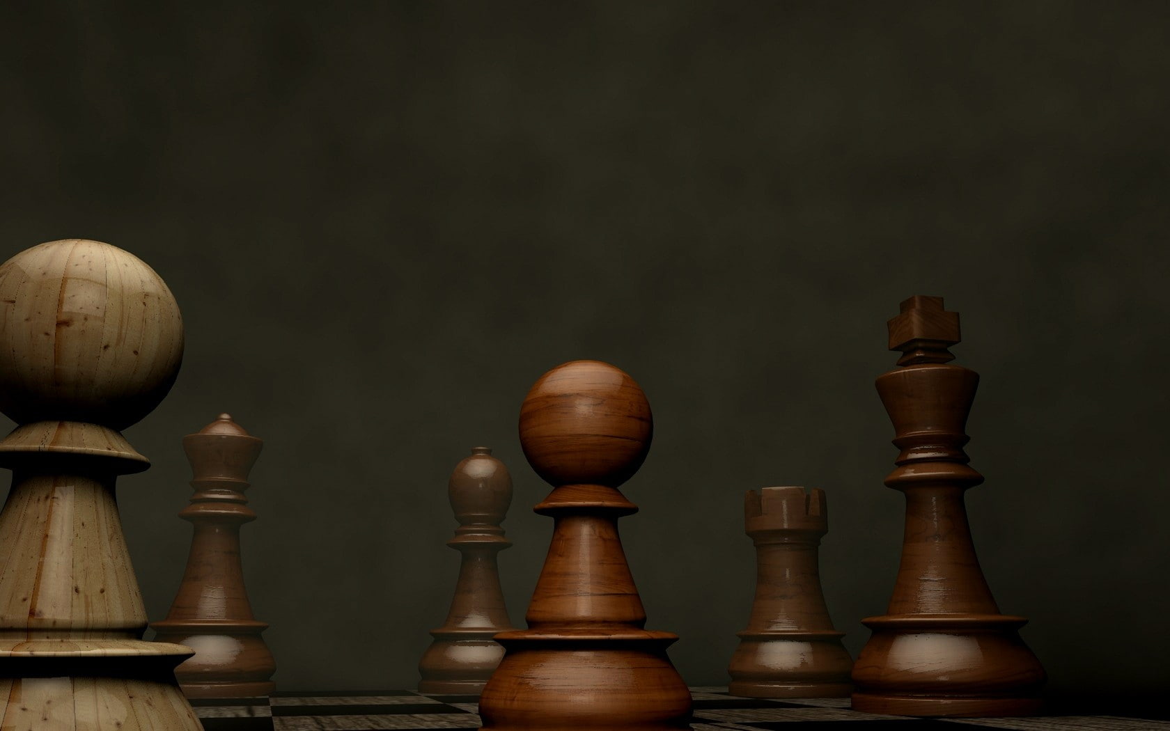 black background, relaxation, board game, studio shot, king - chess piece, game, strategy, leisure activity, competition, challenge, 720P, brown, close-up, HD Wallpaper