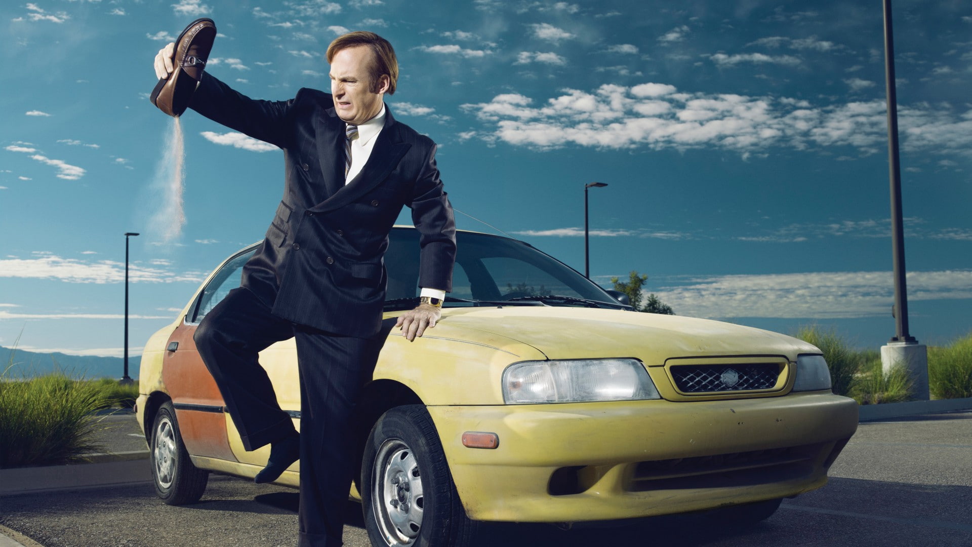 lifestyles, nature, young adult, women, Better Call Saul, front view, cloud - sky, sky, one person, standing, three quarter length, 1080P, car, beautiful woman, HD Wallpaper